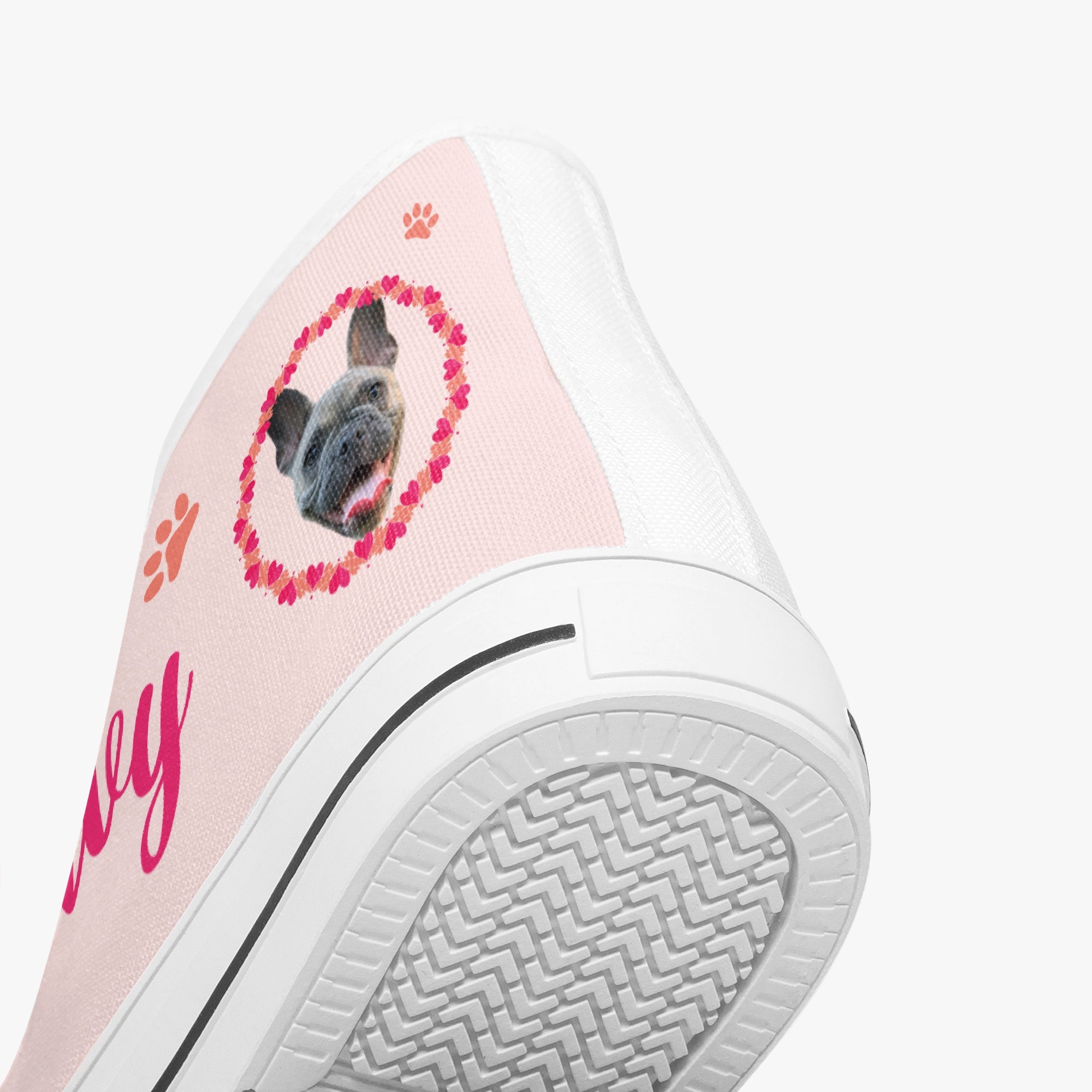 French Bulldog Personalized Canvas Sneakers for Bulldog Owners-fadou