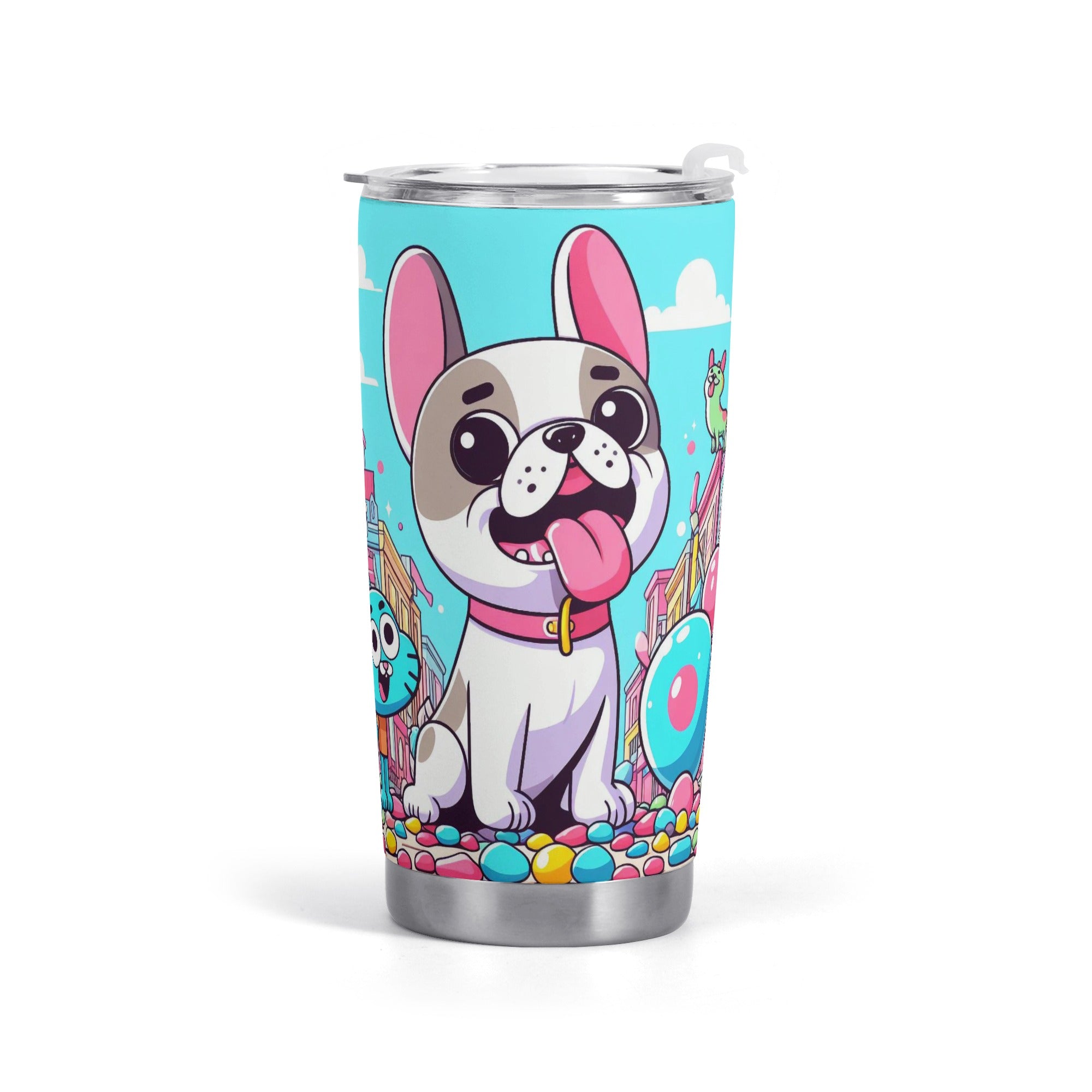 Roxy French Bulldog Stainless Tumbler for Dog Moms & Dads-fadou