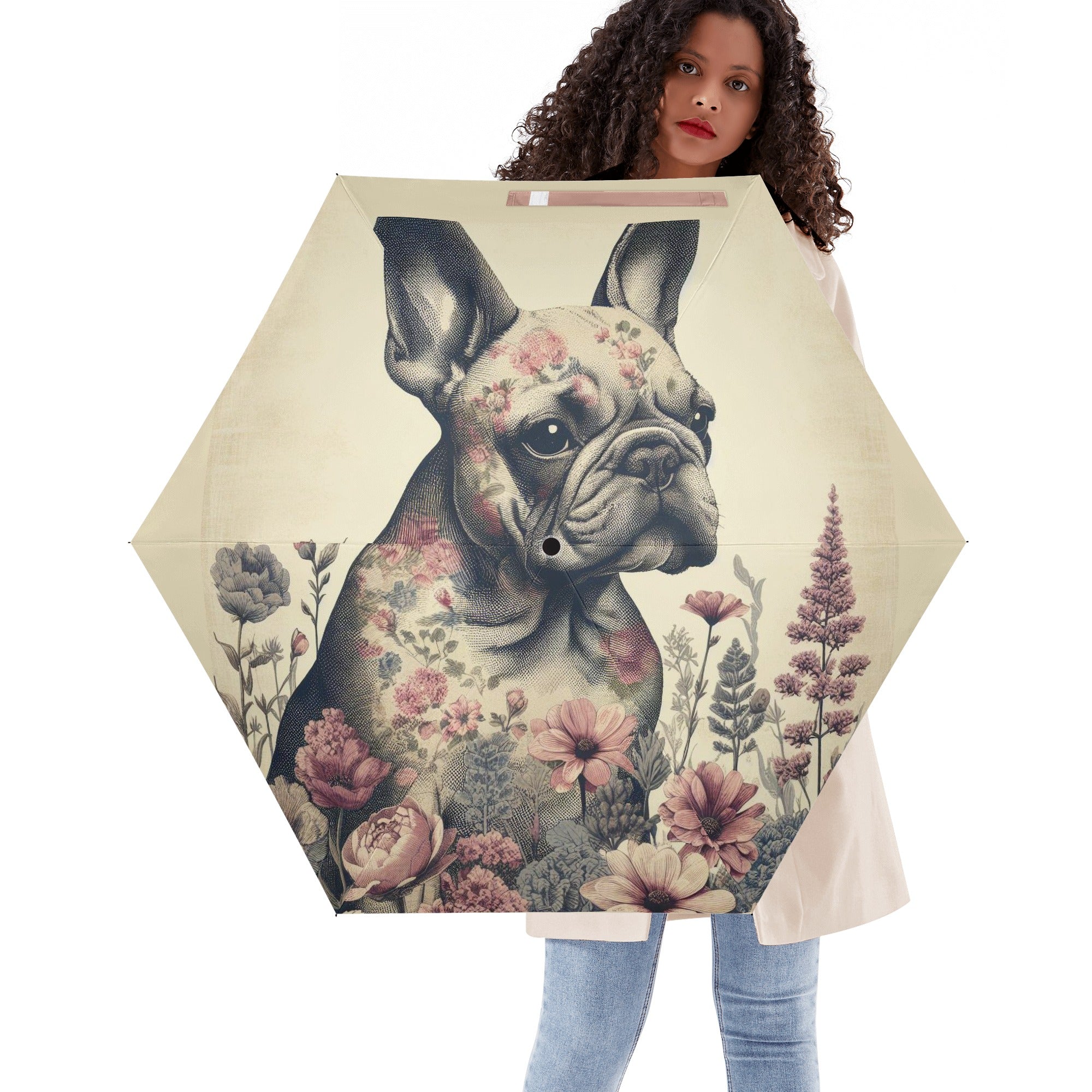 Lexi Frenchie Folding Umbrella for Frenchie Enthusiasts-fadou