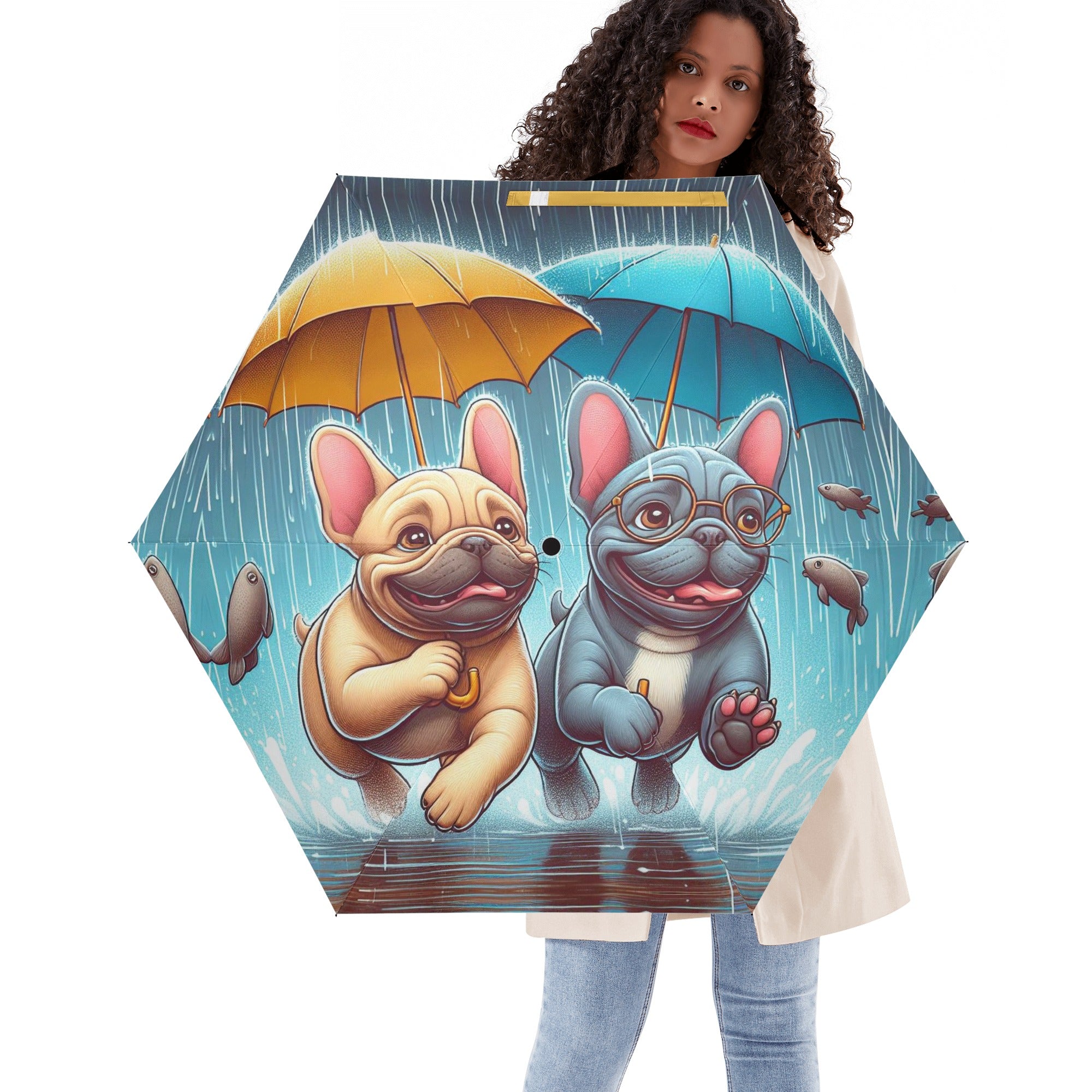Nova French Bulldog Travel Umbrella for Frenchie Enthusiasts-fadou