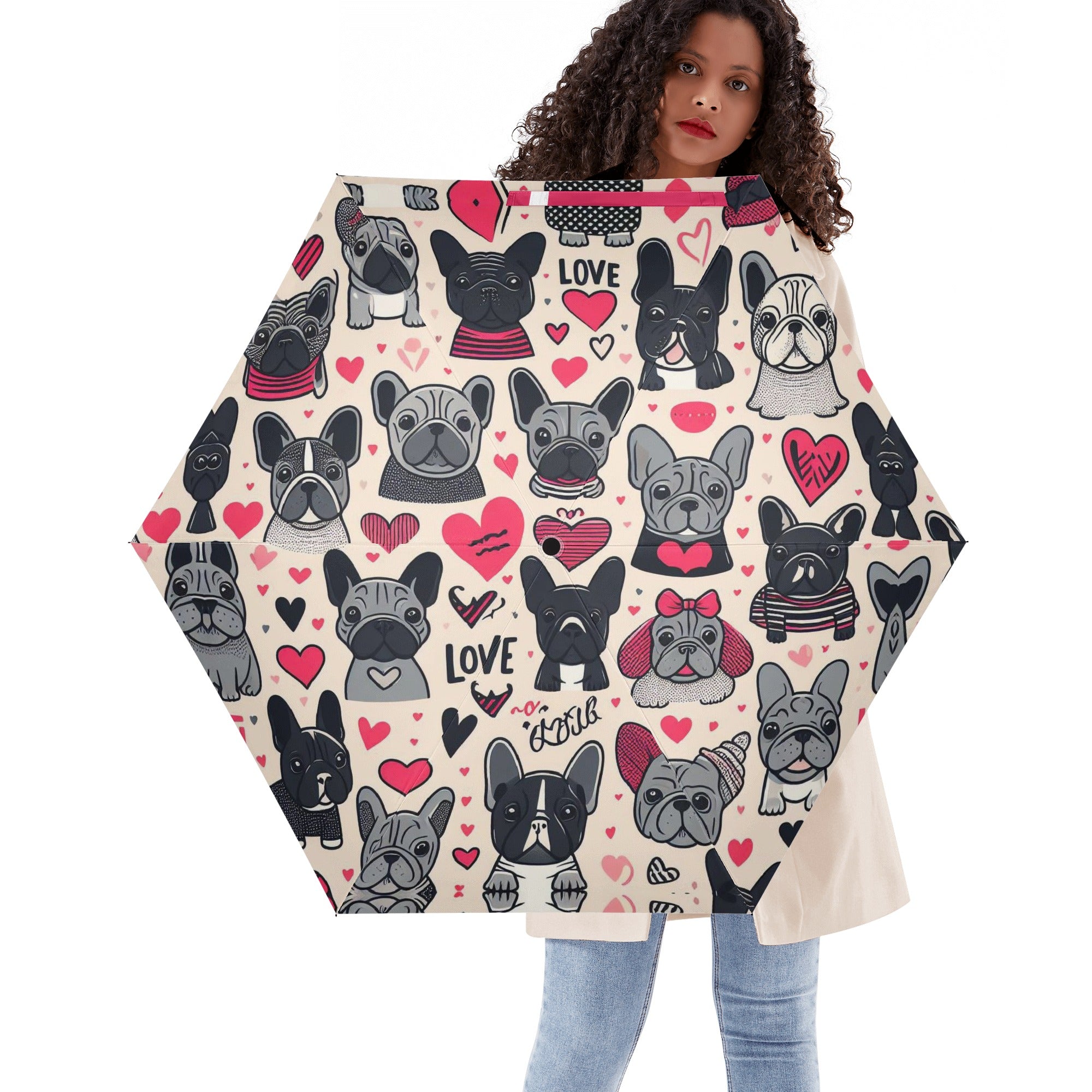 Dixie French Bulldog Rain Umbrella for Frenchie Enthusiasts-fadou