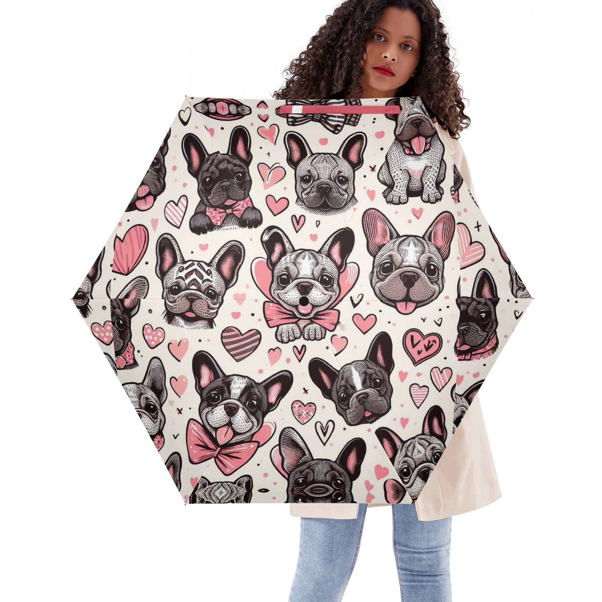 Lola French Bulldog Folding Umbrella for Dog Moms & Dads-fadou