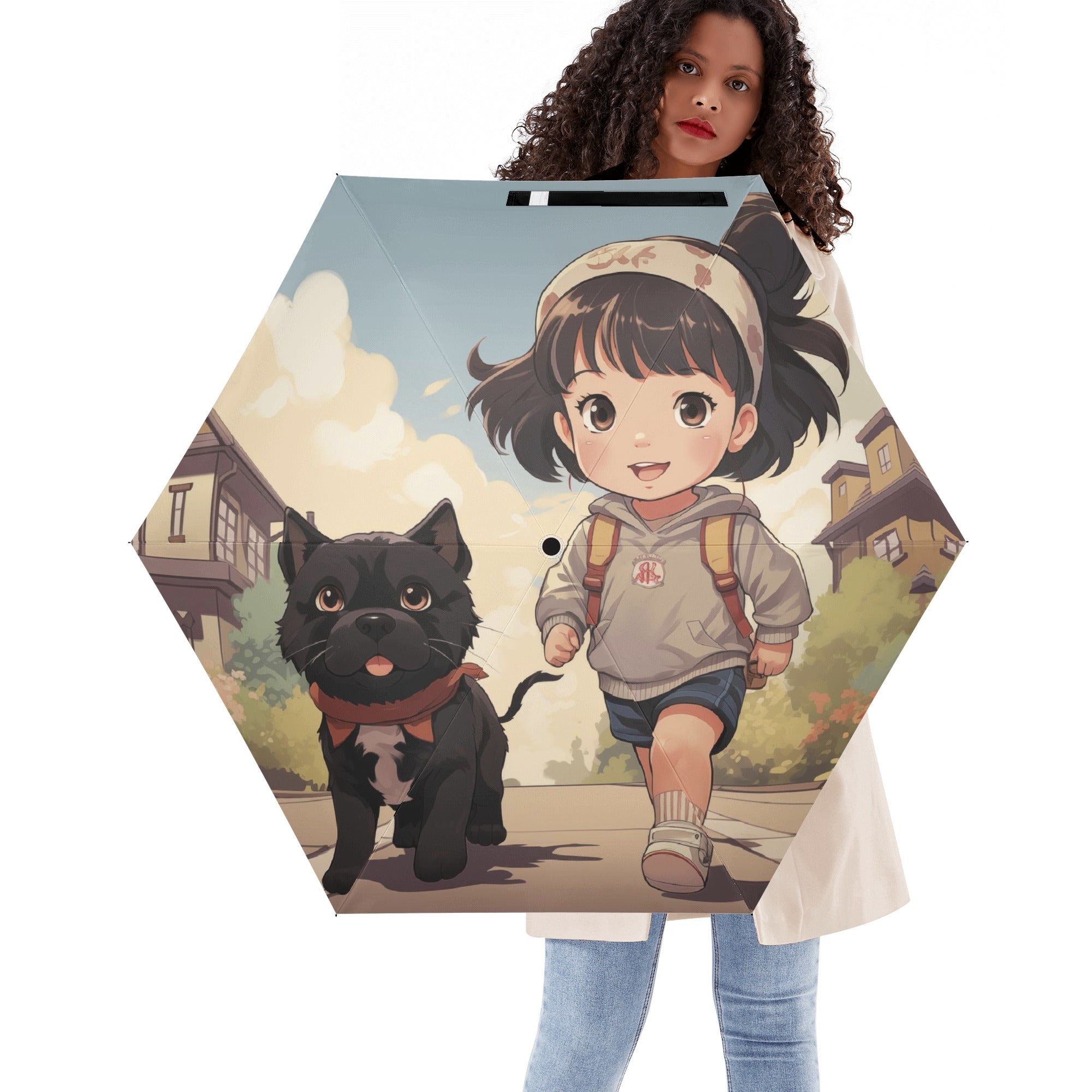 Winnie French Bulldog Rain Umbrella for Frenchie Enthusiasts-fadou