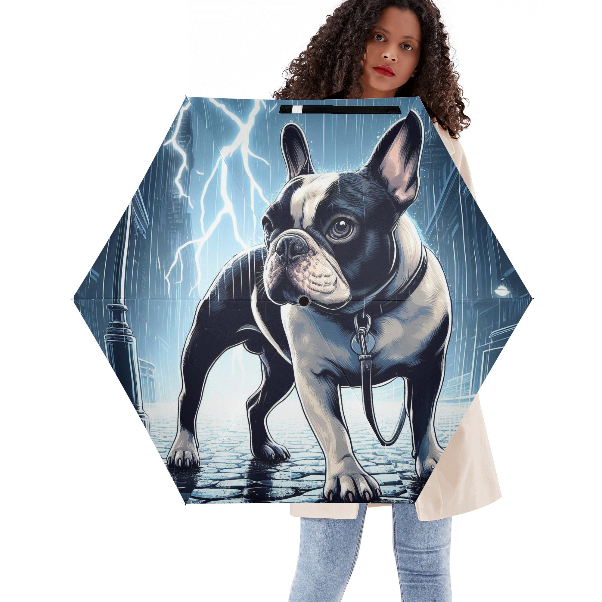 Kona French Bulldog Travel Umbrella for Dog Moms & Dads-fadou