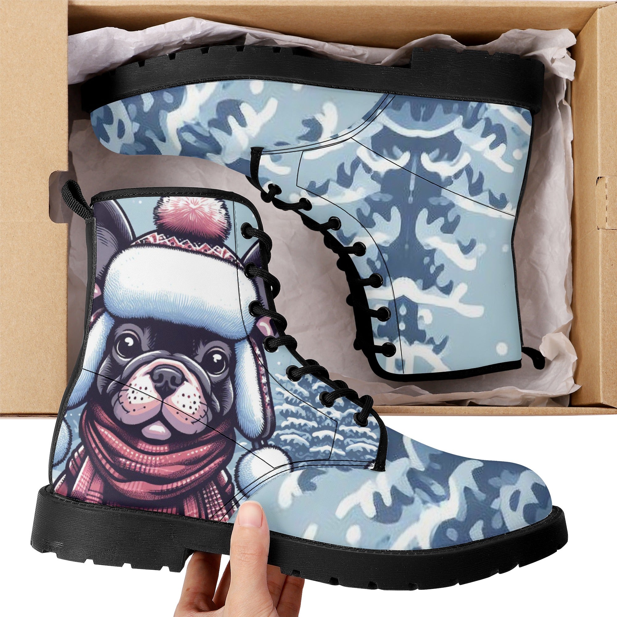 Jack French Bulldog Casual Boots for Frenchie Enthusiasts-fadou