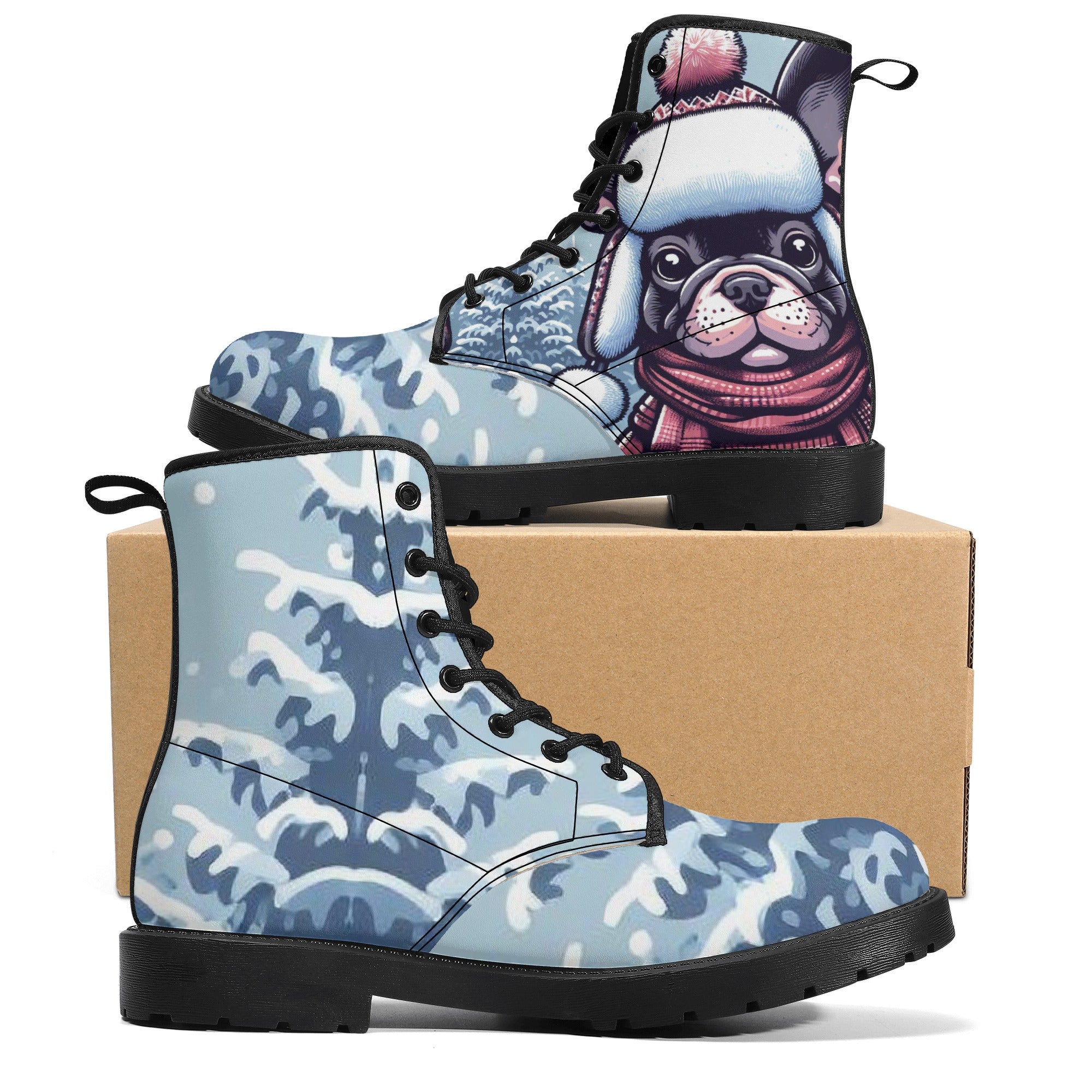Jack French Bulldog Casual Boots for Frenchie Enthusiasts-fadou