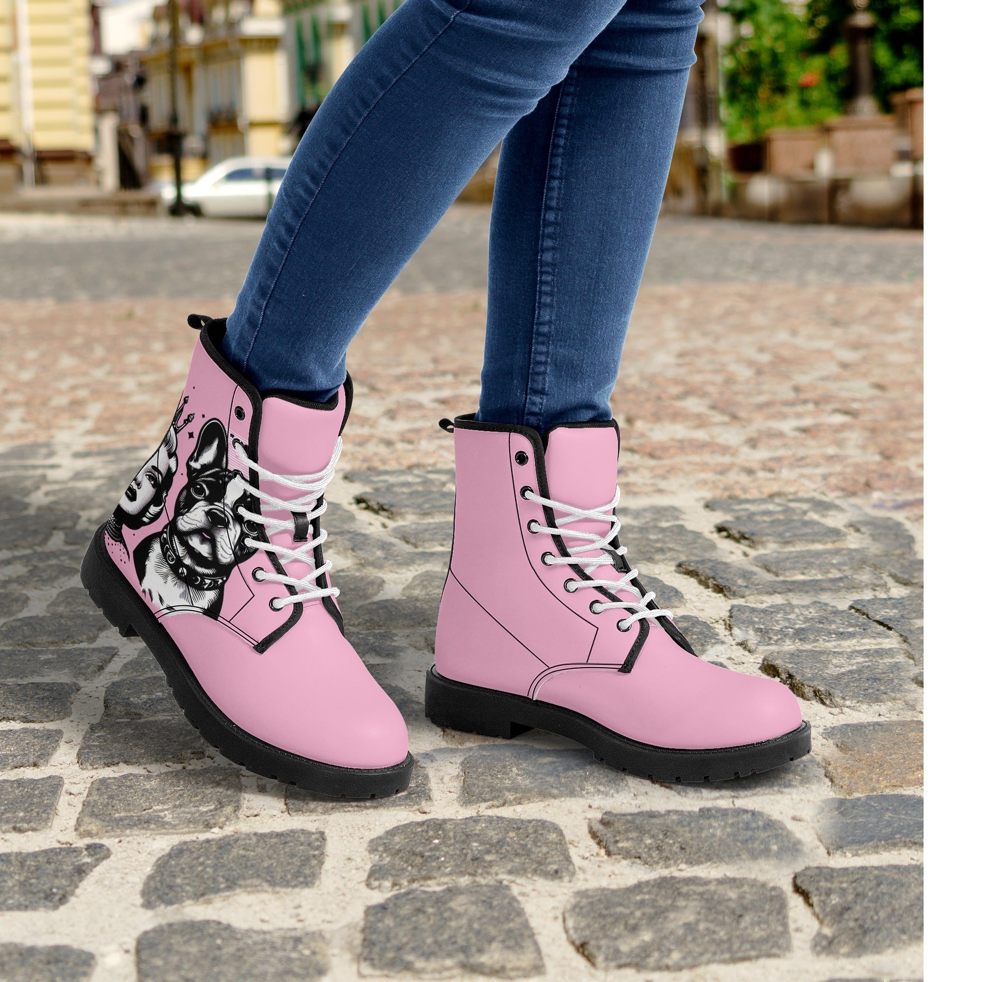 Molly French Bulldog Casual Boots for Frenchie Enthusiasts-fadou