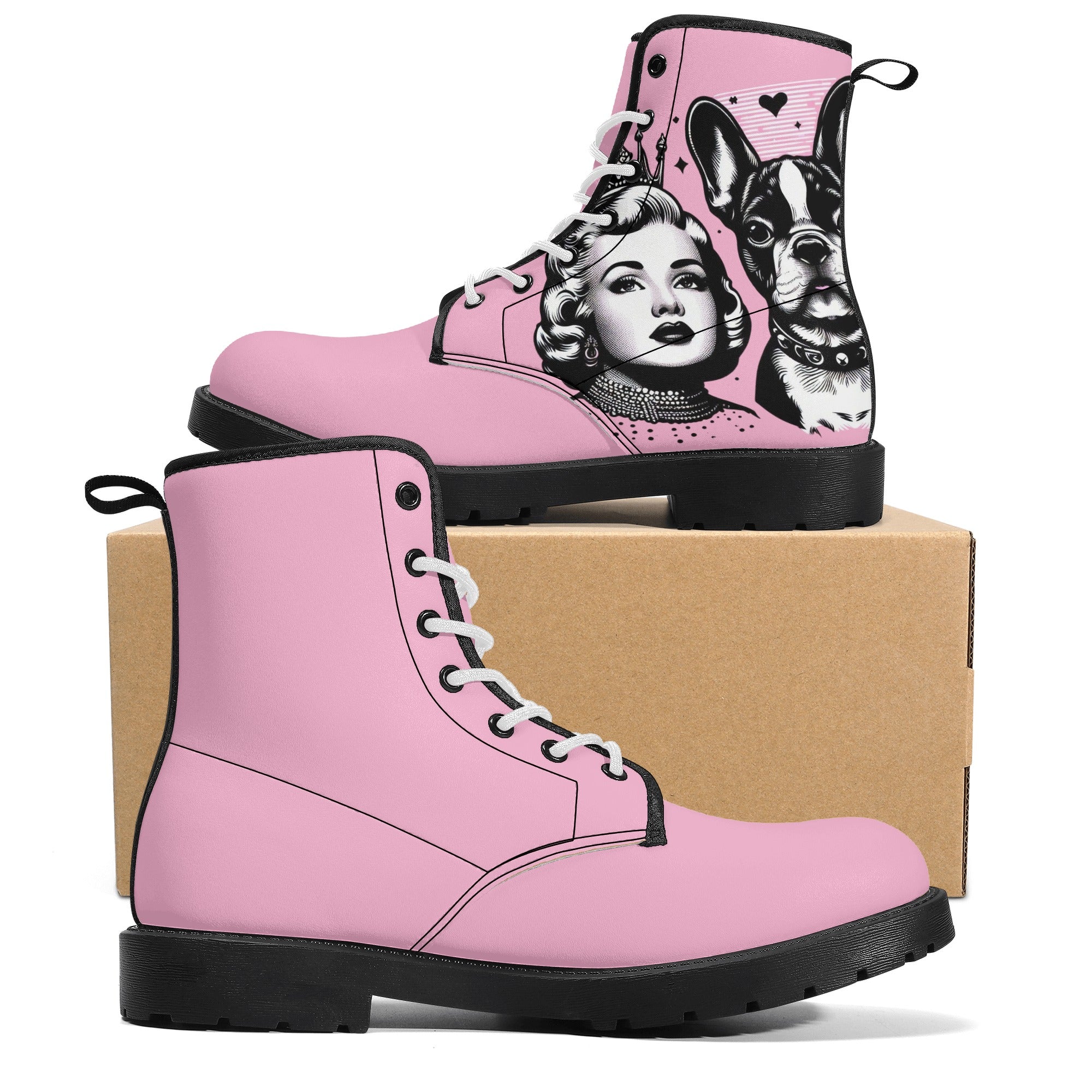 Molly French Bulldog Casual Boots for Frenchie Enthusiasts-fadou