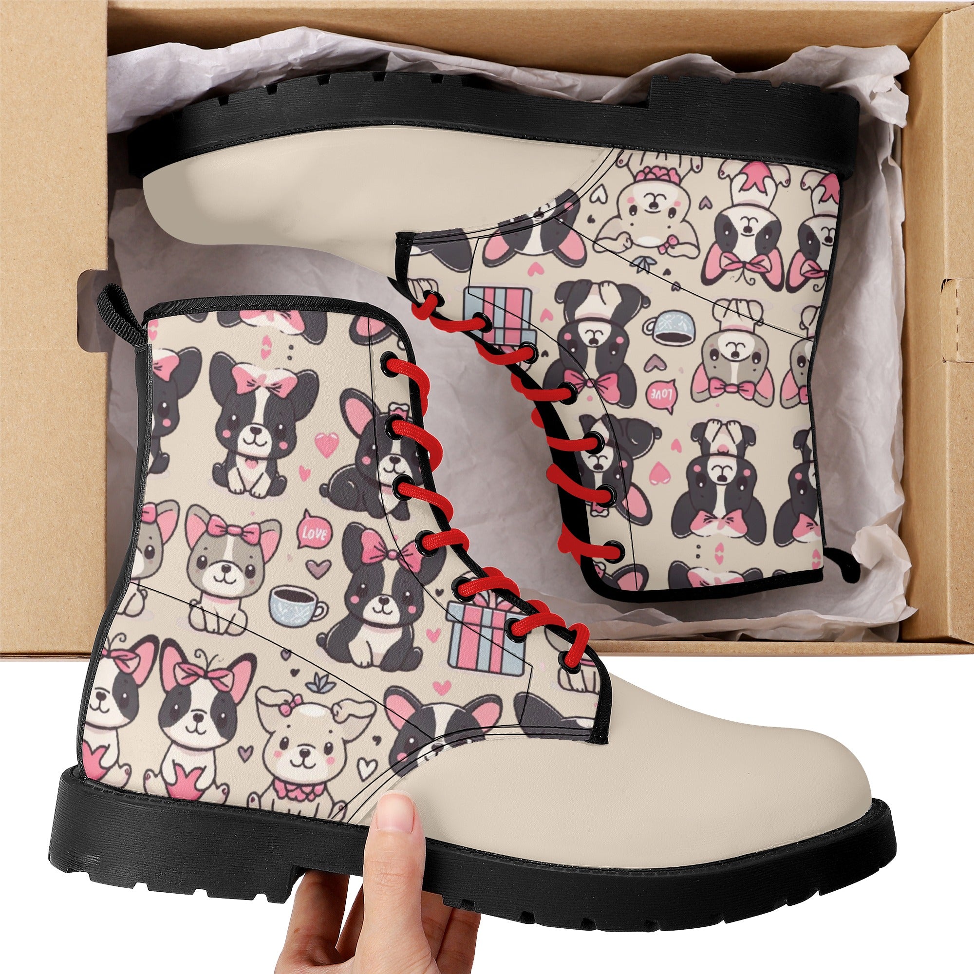 Hazel French Bulldog Casual Boots for Frenchie Enthusiasts-fadou