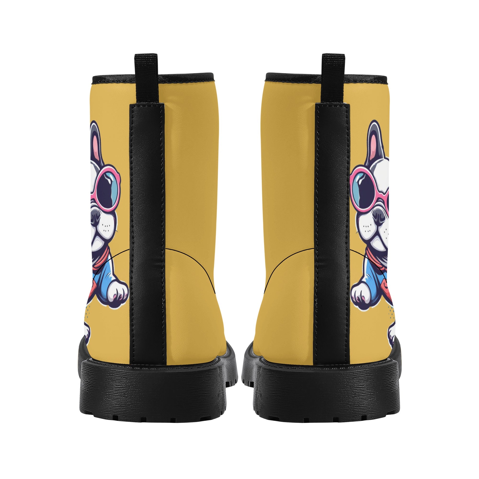 Riley French Bulldog Leather Boots for Frenchie Enthusiasts-fadou