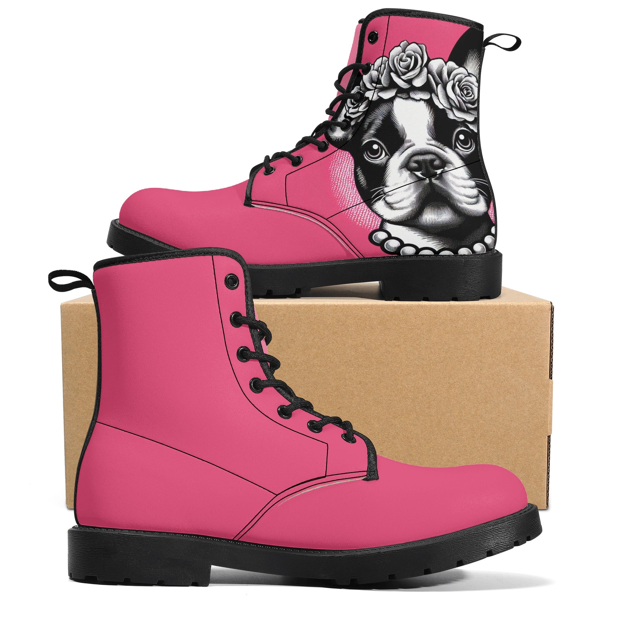 Paisley French Bulldog Fashion Boots for Frenchie Enthusiasts-fadou