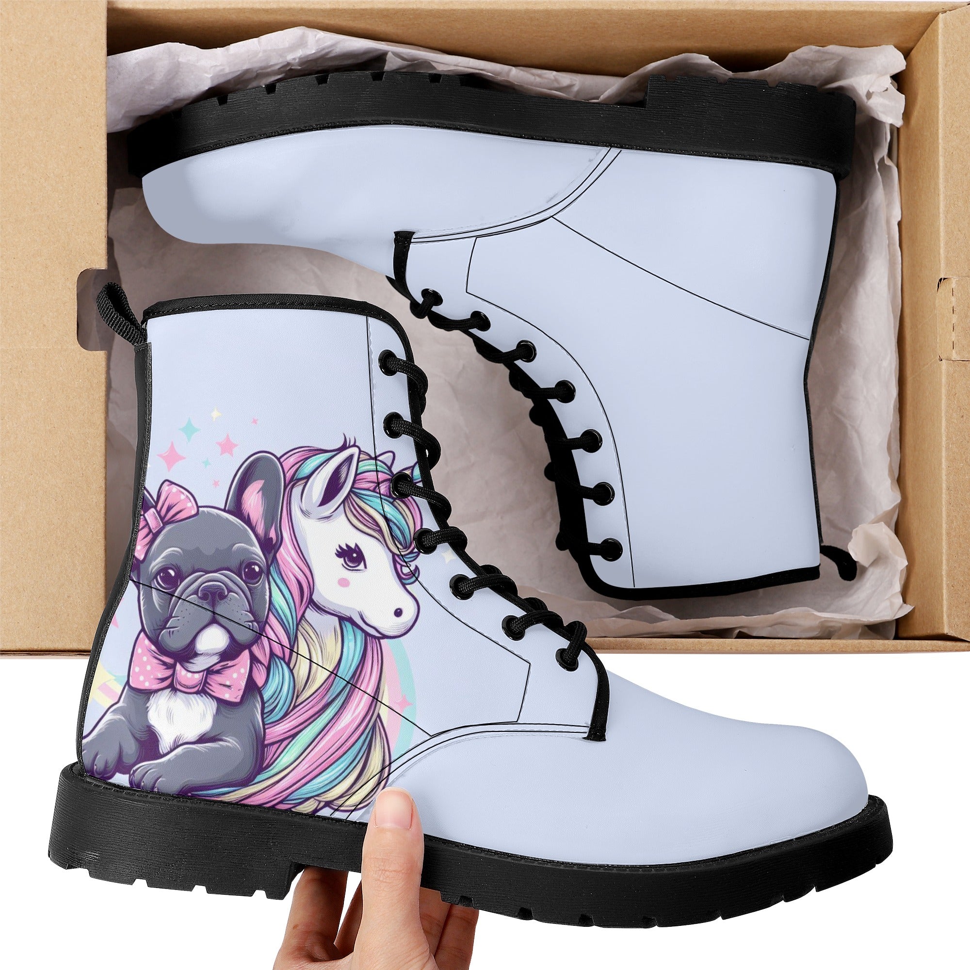 Lady - Leather Boots for French Bulldog Owners and Fans-fadou
