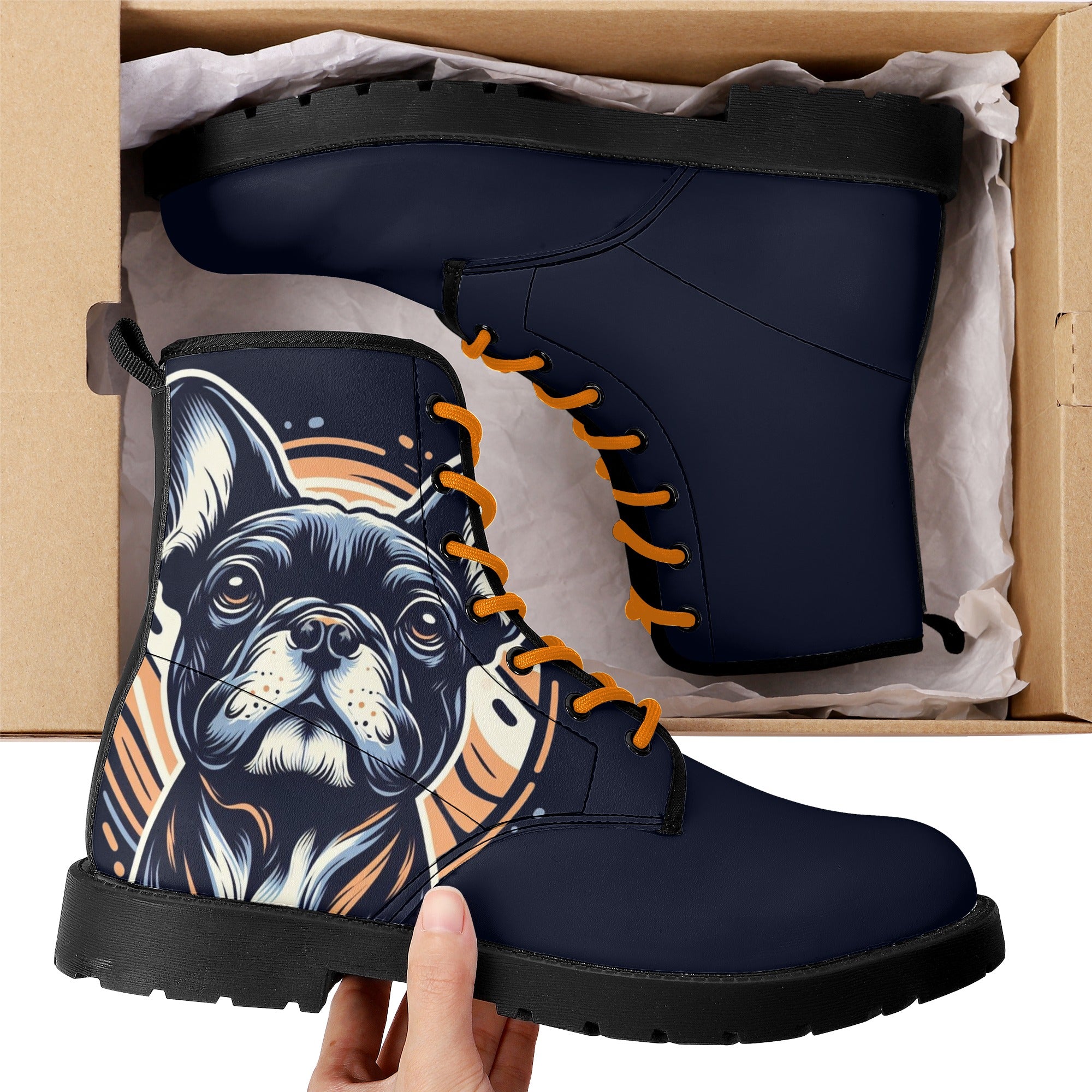 Willow French Bulldog Ankle Booties for Dog Moms & Dads-fadou