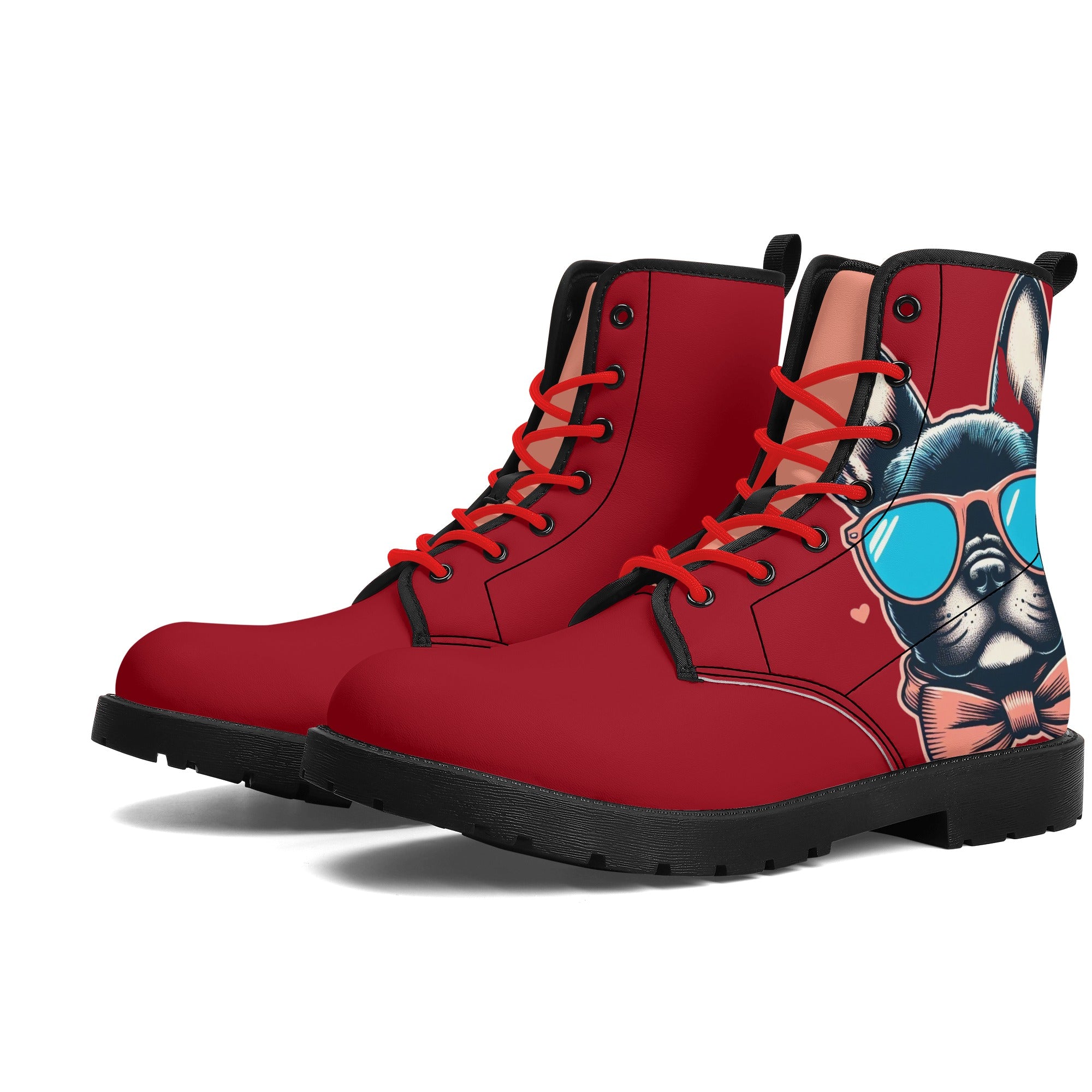 Roxy French Bulldog Leather Boots for Frenchie Enthusiasts-fadou