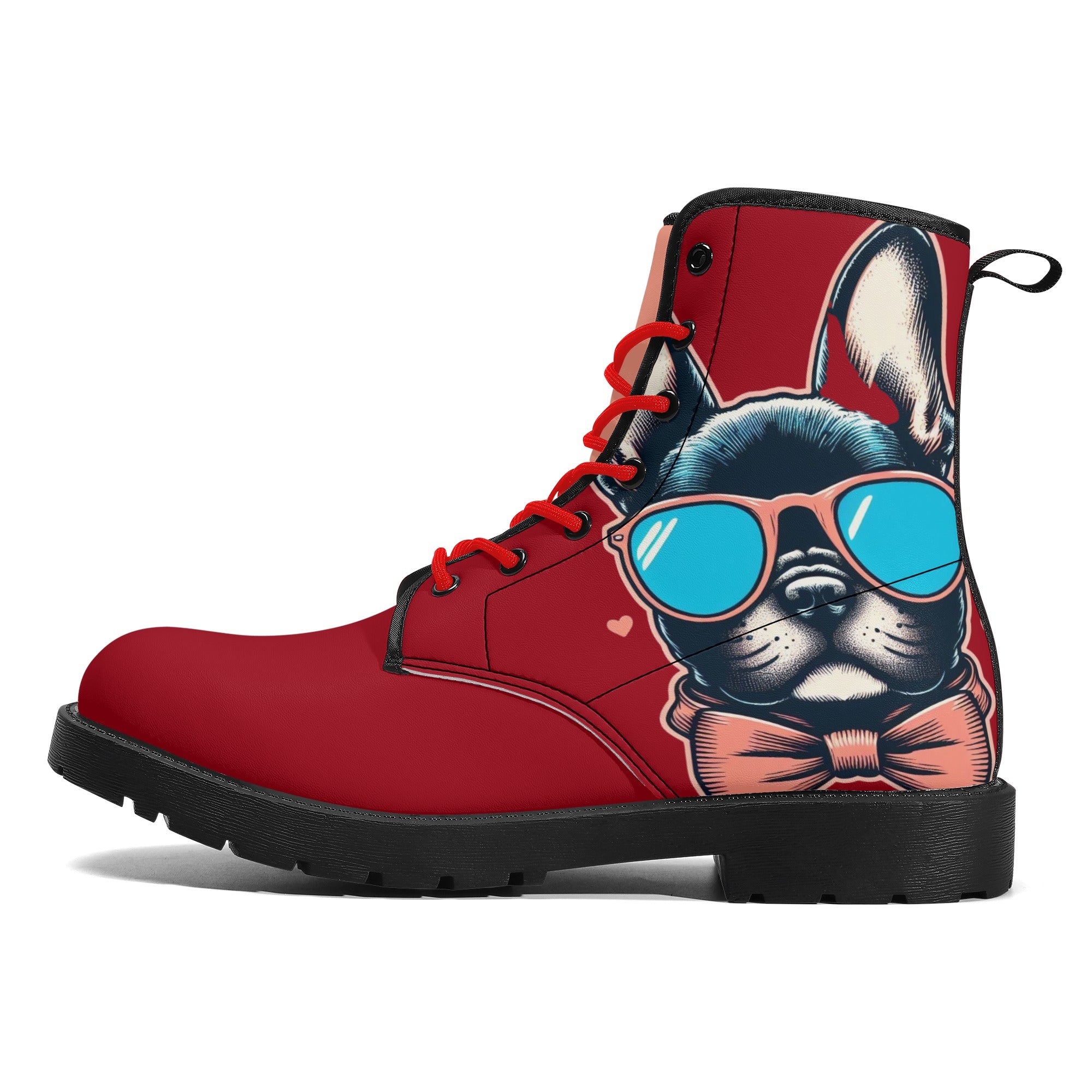 Roxy French Bulldog Leather Boots for Frenchie Enthusiasts-fadou