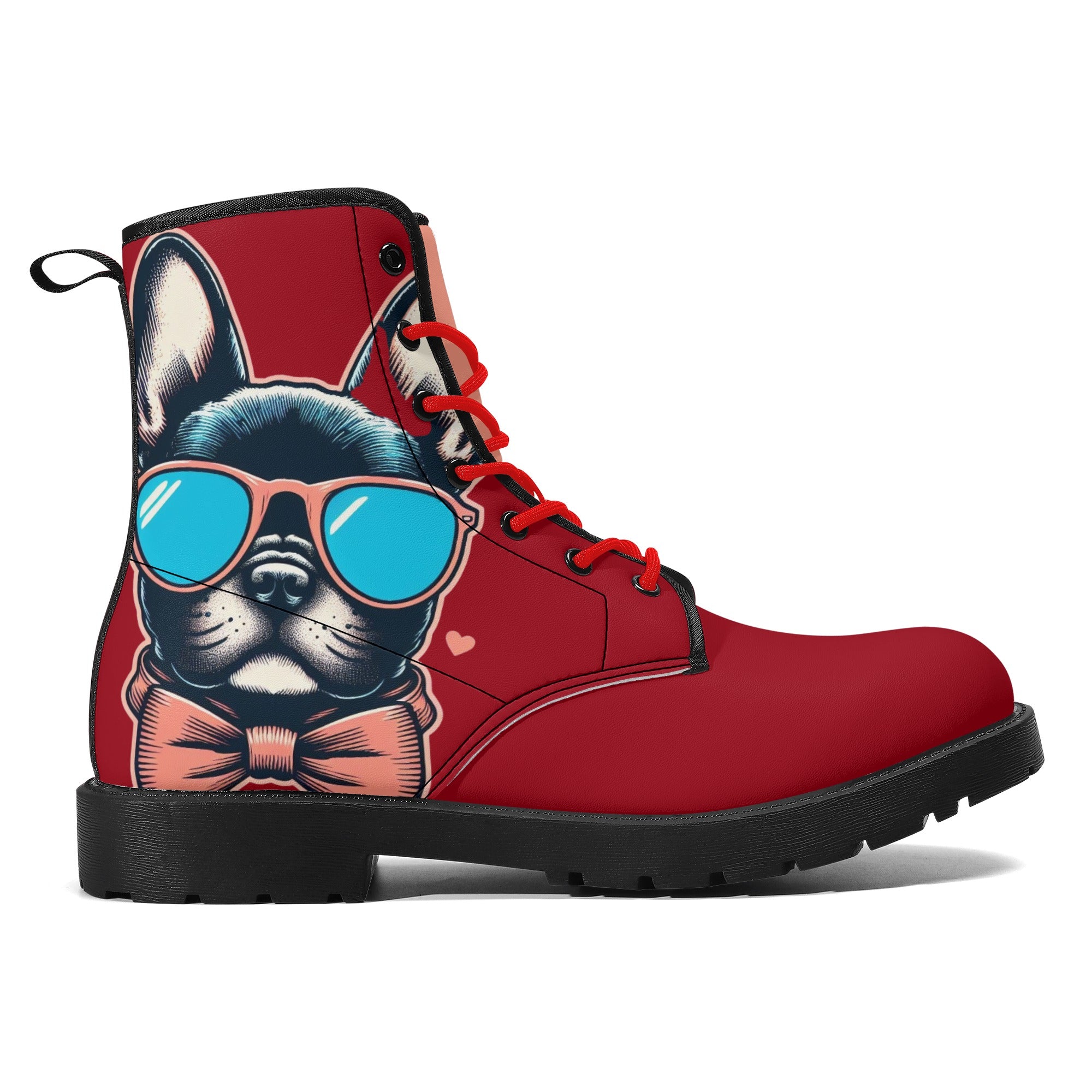 Roxy French Bulldog Leather Boots for Frenchie Enthusiasts-fadou