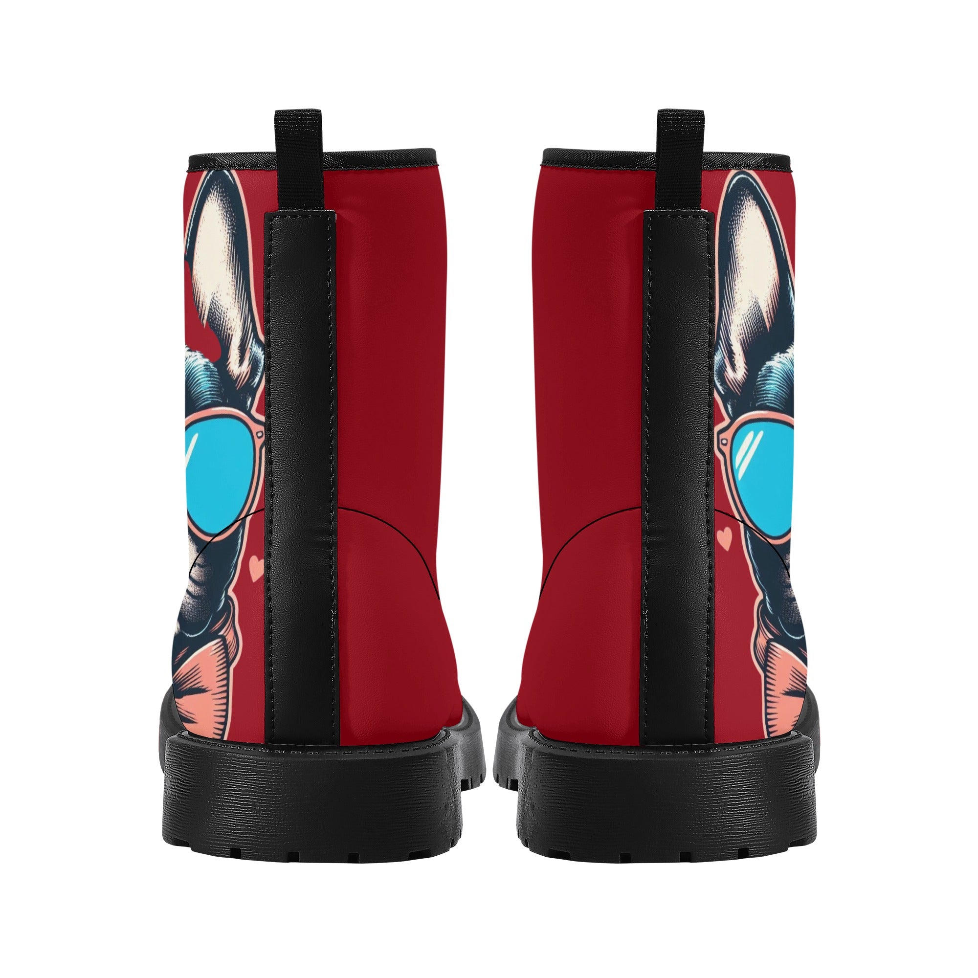 Roxy French Bulldog Leather Boots for Frenchie Enthusiasts-fadou