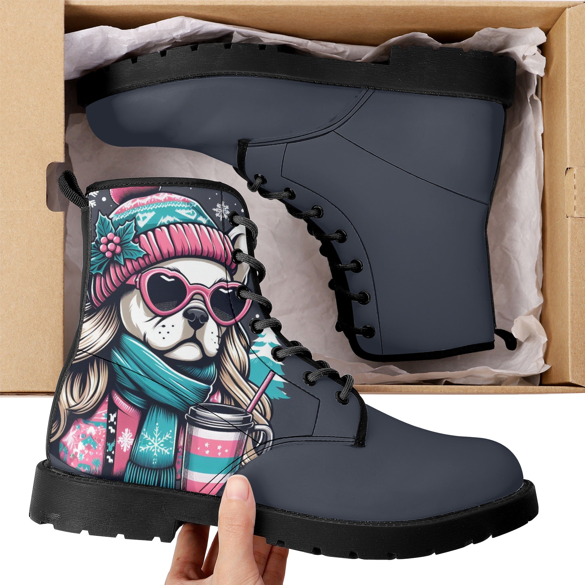 Stella French Bulldog Casual Boots for Frenchie Enthusiasts-fadou