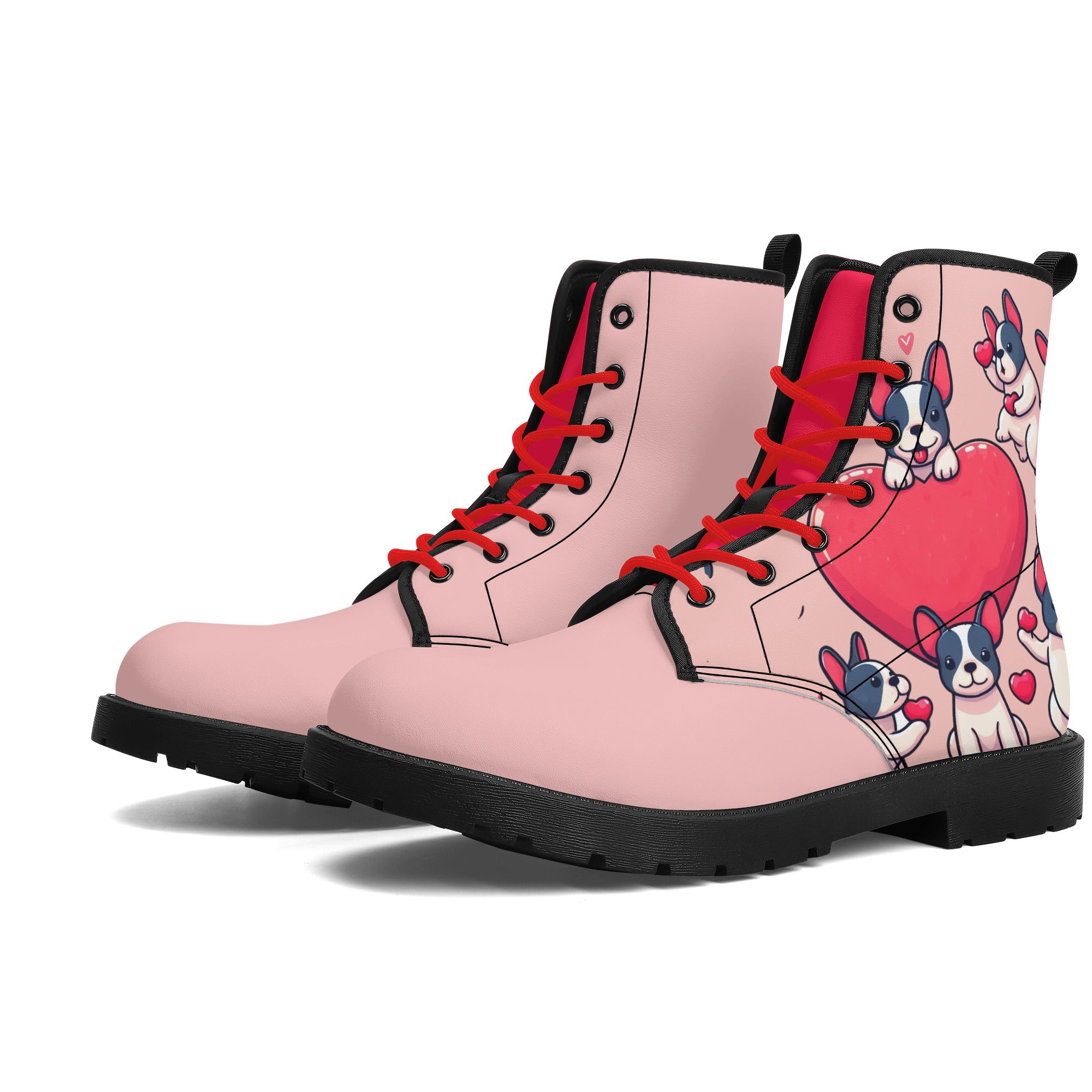 French Bulldog Leather Ankle Booties for Dog Moms & Dads-fadou