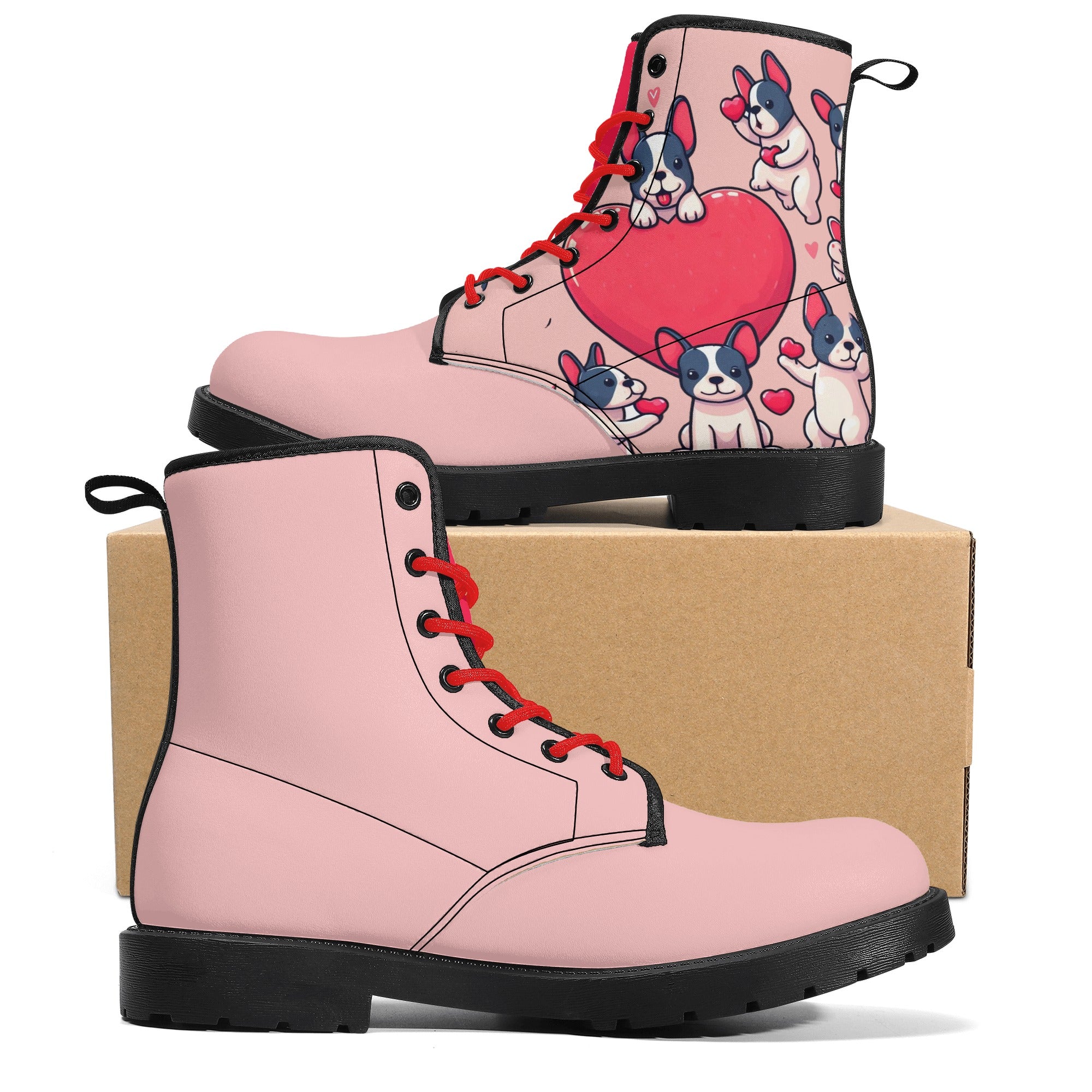 French Bulldog Leather Ankle Booties for Dog Moms & Dads-fadou