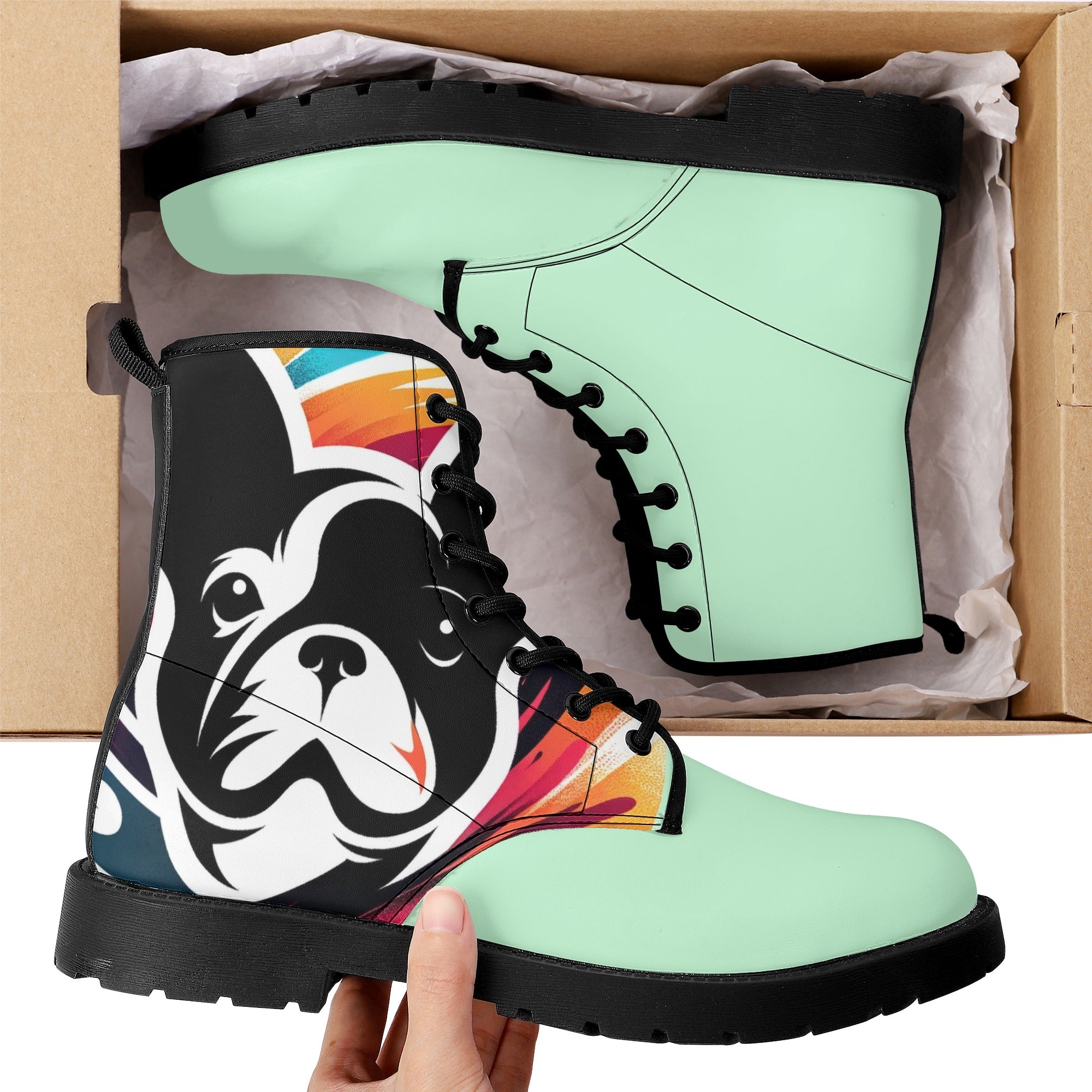 Lucy French Bulldog Ankle Booties for Frenchie Enthusiasts-fadou