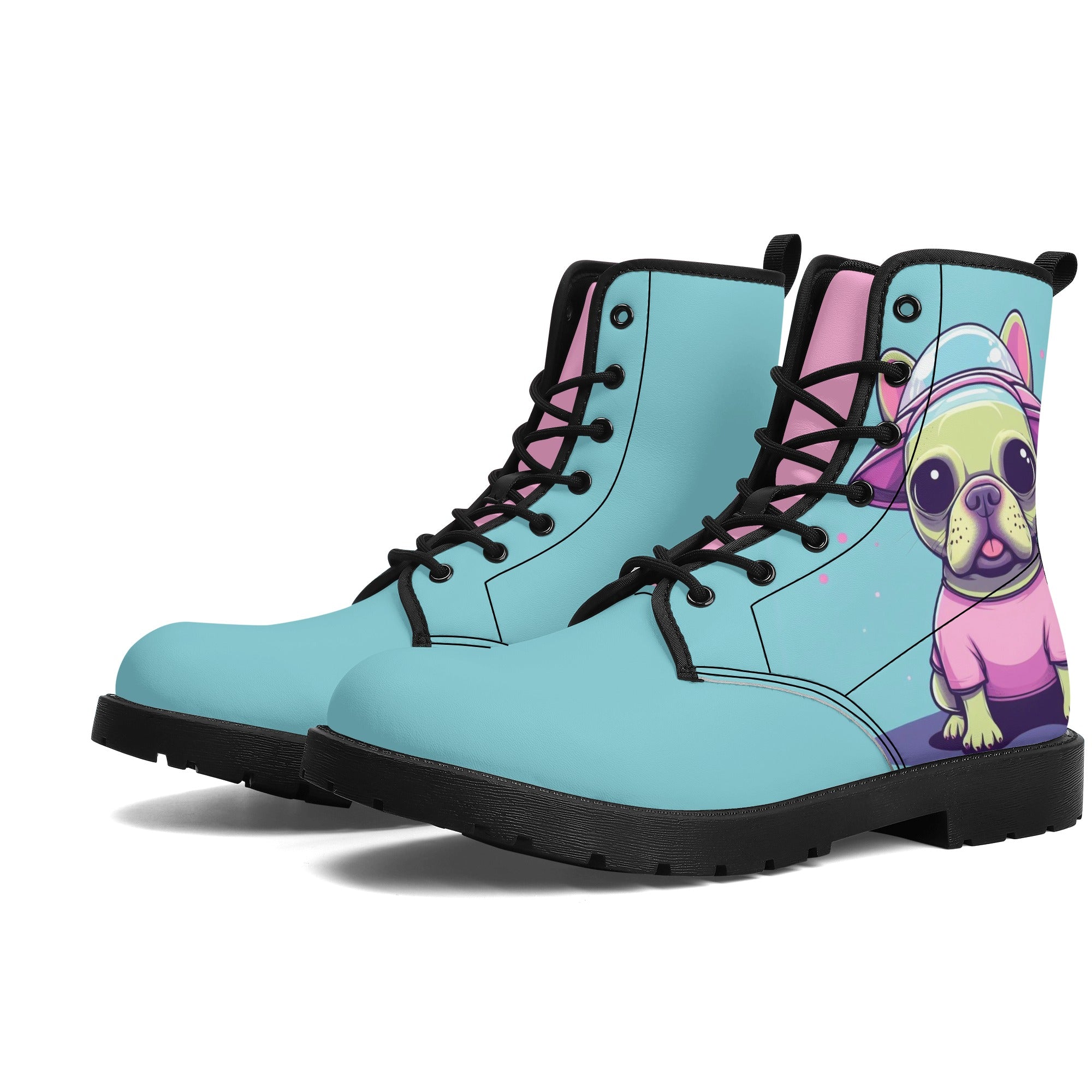 French Bulldog Leather Casual Boots for Dog Moms & Dads-fadou