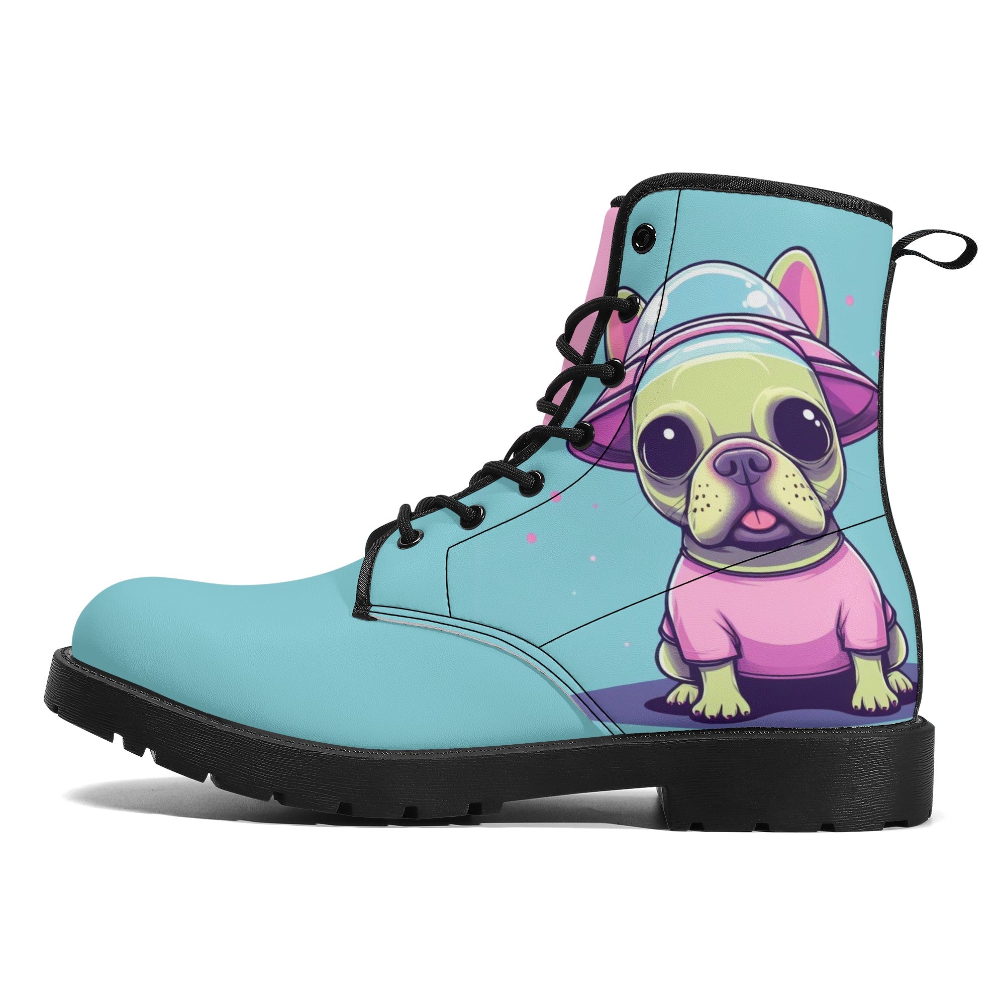 French Bulldog Leather Casual Boots for Dog Moms & Dads-fadou