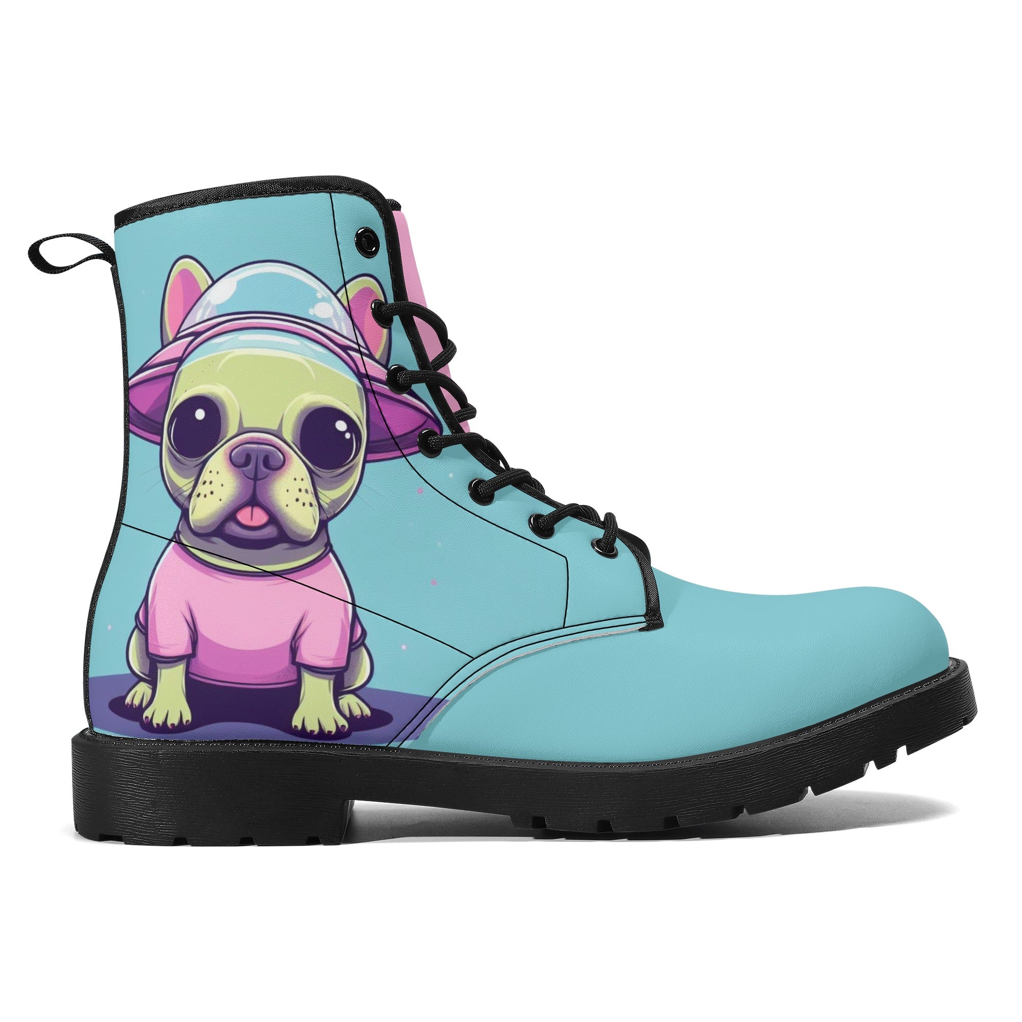French Bulldog Leather Casual Boots for Dog Moms & Dads-fadou