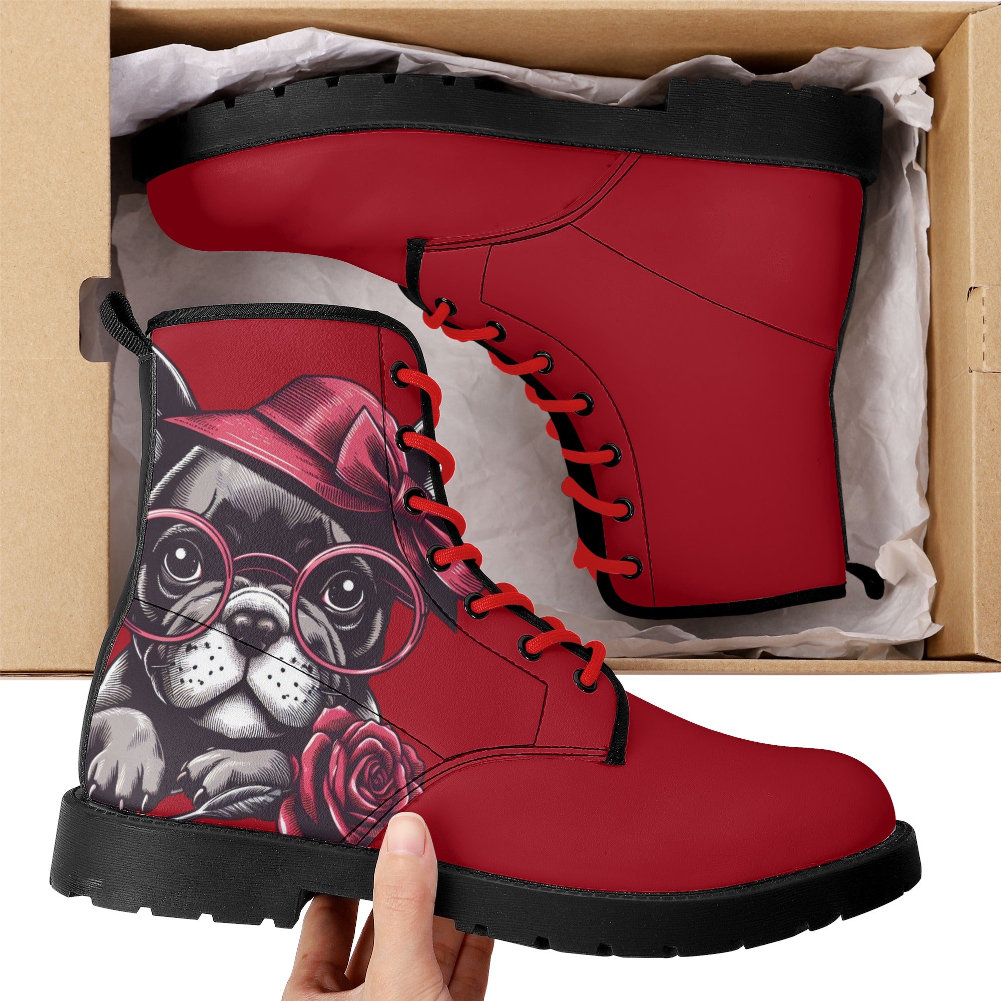 Mia French Bulldog Ankle Booties for Frenchie Enthusiasts-fadou