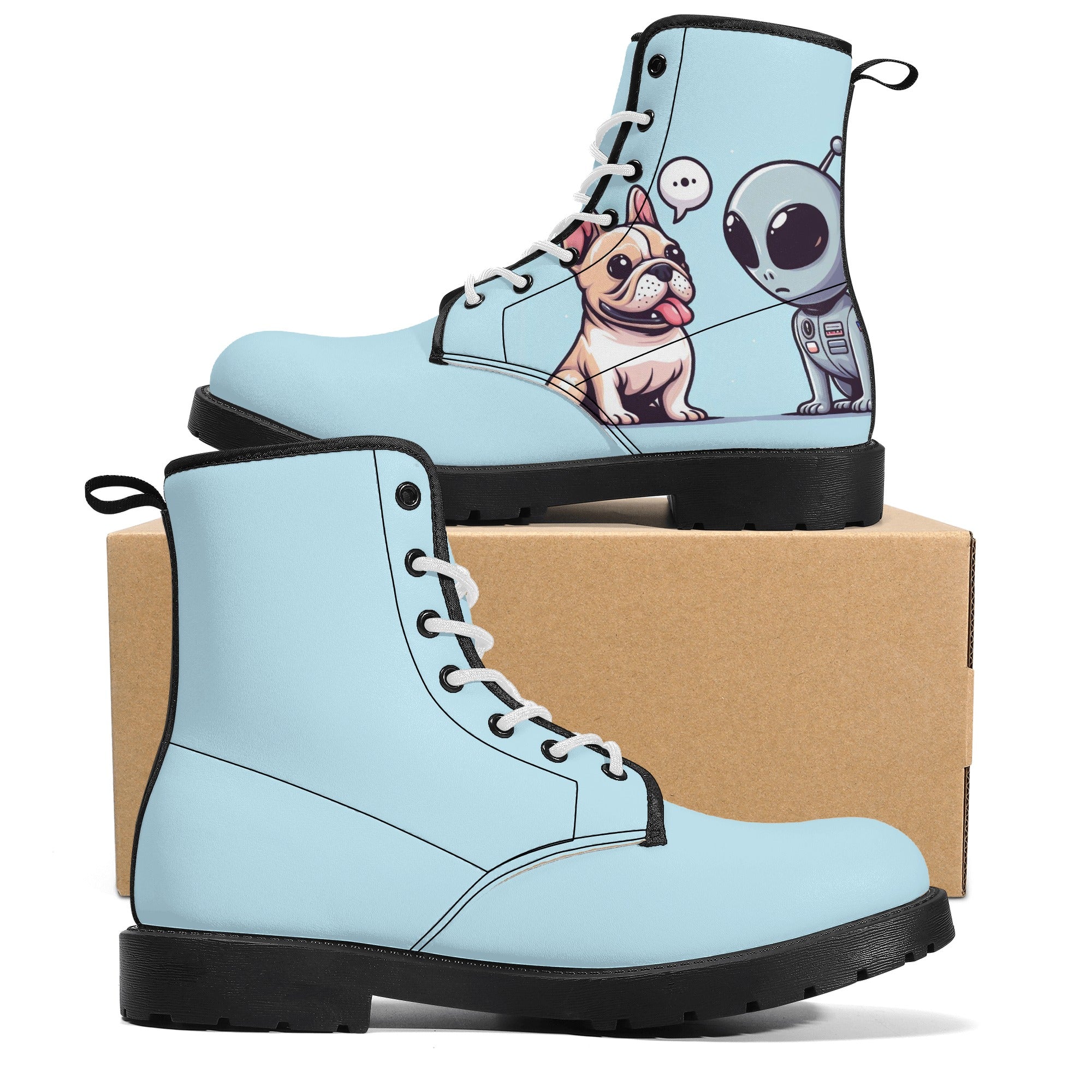 Lily French Bulldog Casual Boots for Frenchie Enthusiasts-fadou