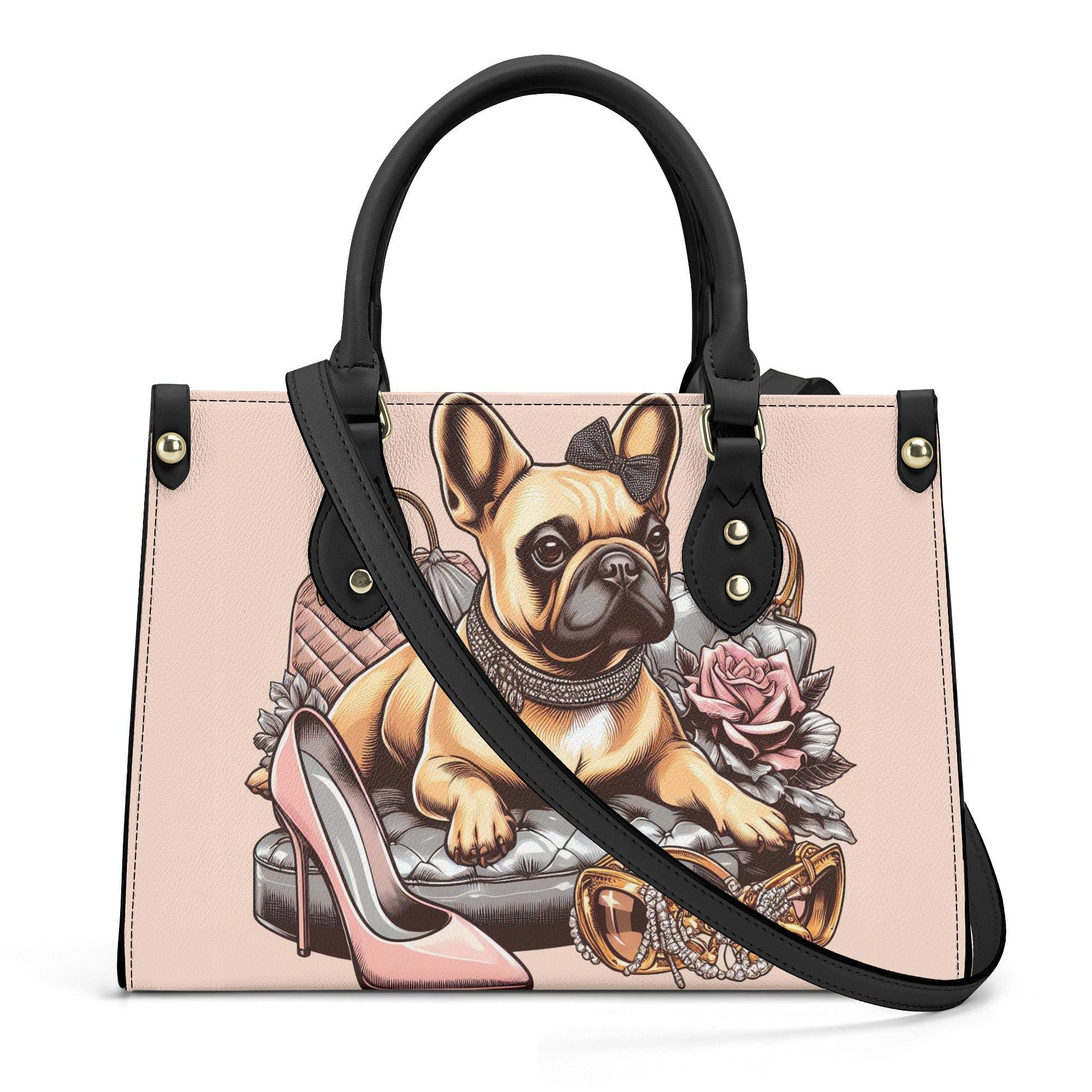 French Bulldog Luxury Shoulder Handbag for Frenchie Enthusiasts-fadou