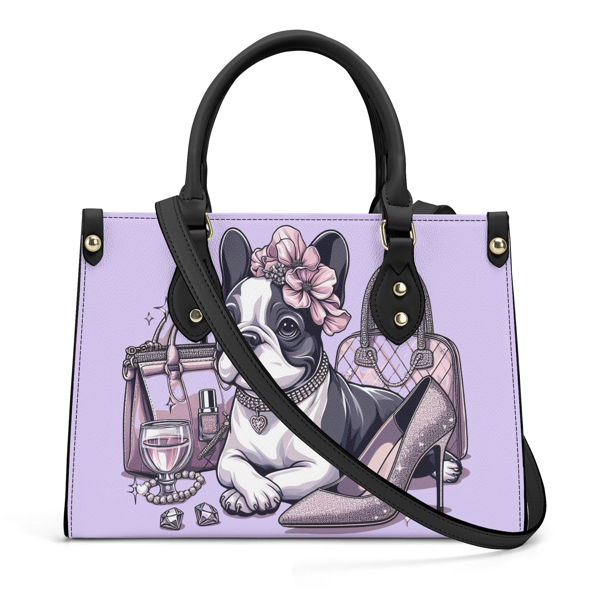 Paisley French Bulldog Shoulder Handbag for Pet Culture-fadou