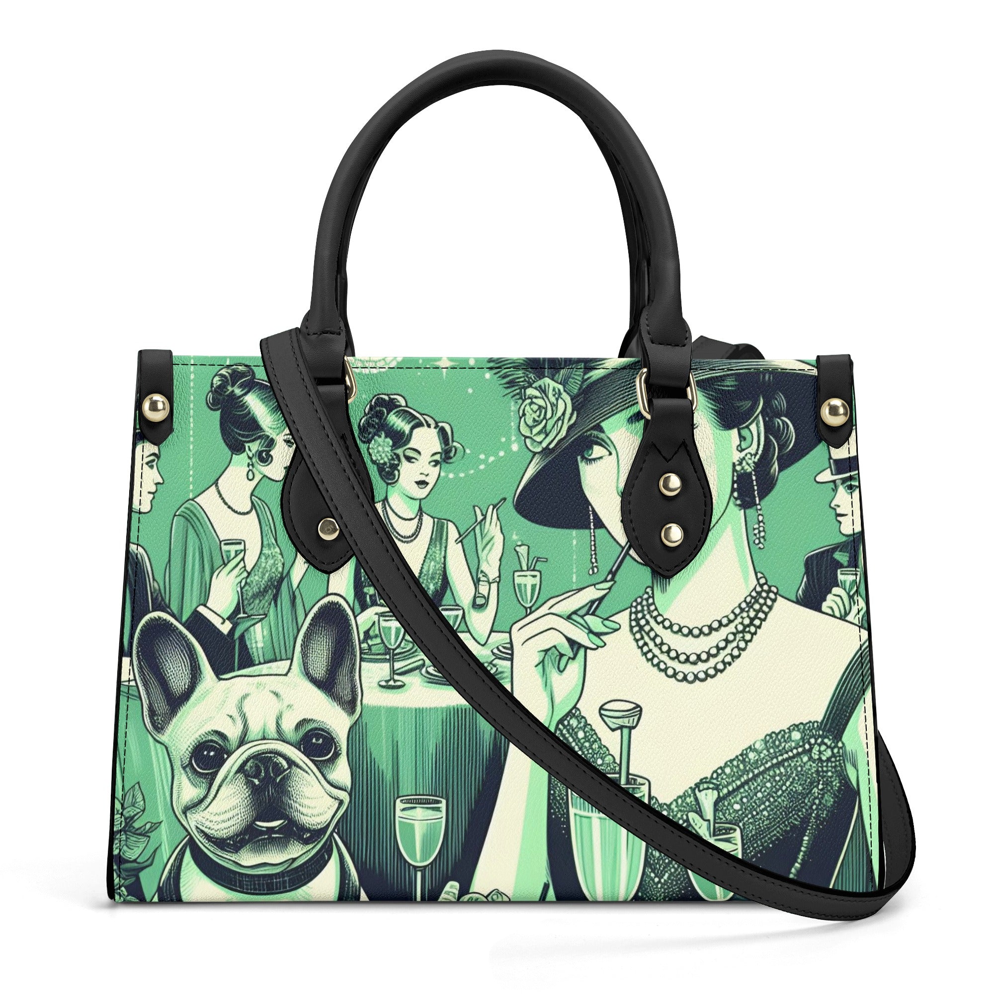 Princess Luxury Canvas Carryall for Frenchie Enthusiasts-fadou