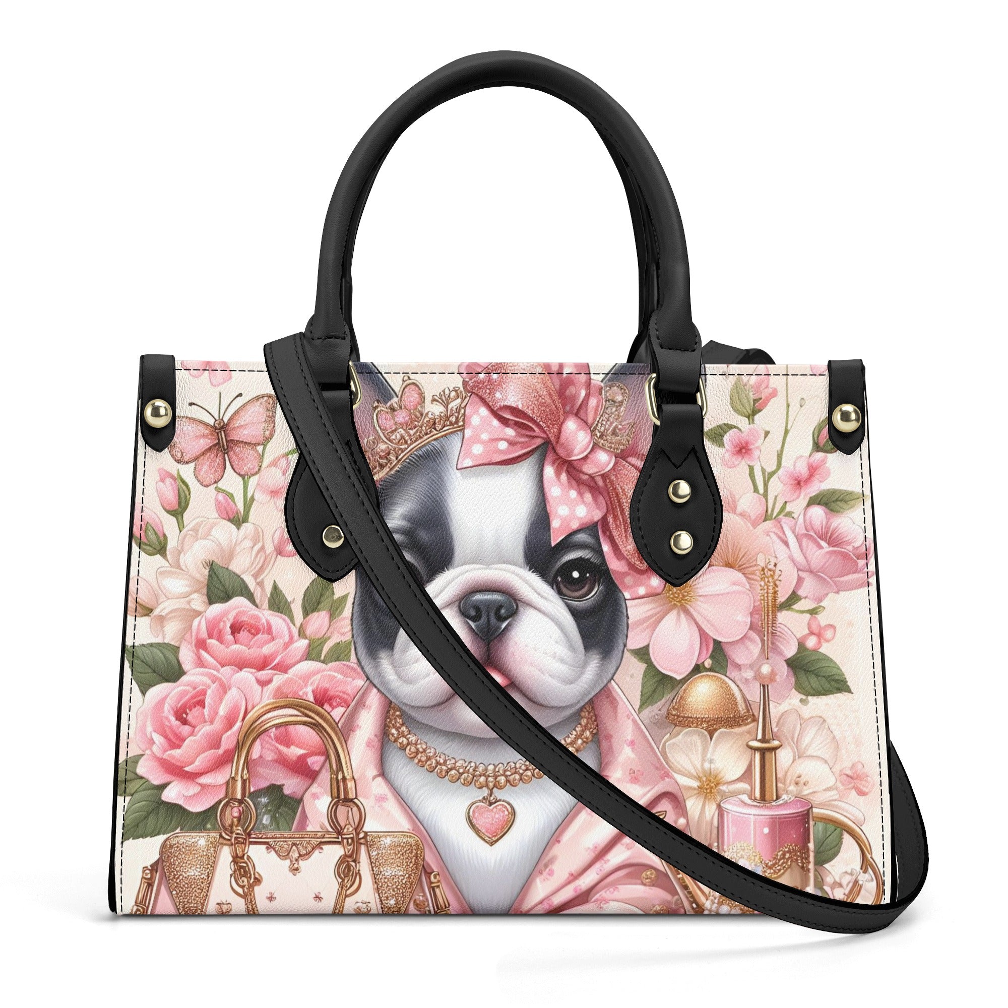 Roxy French Bulldog Shoulder Handbag for Bulldog Owners-fadou
