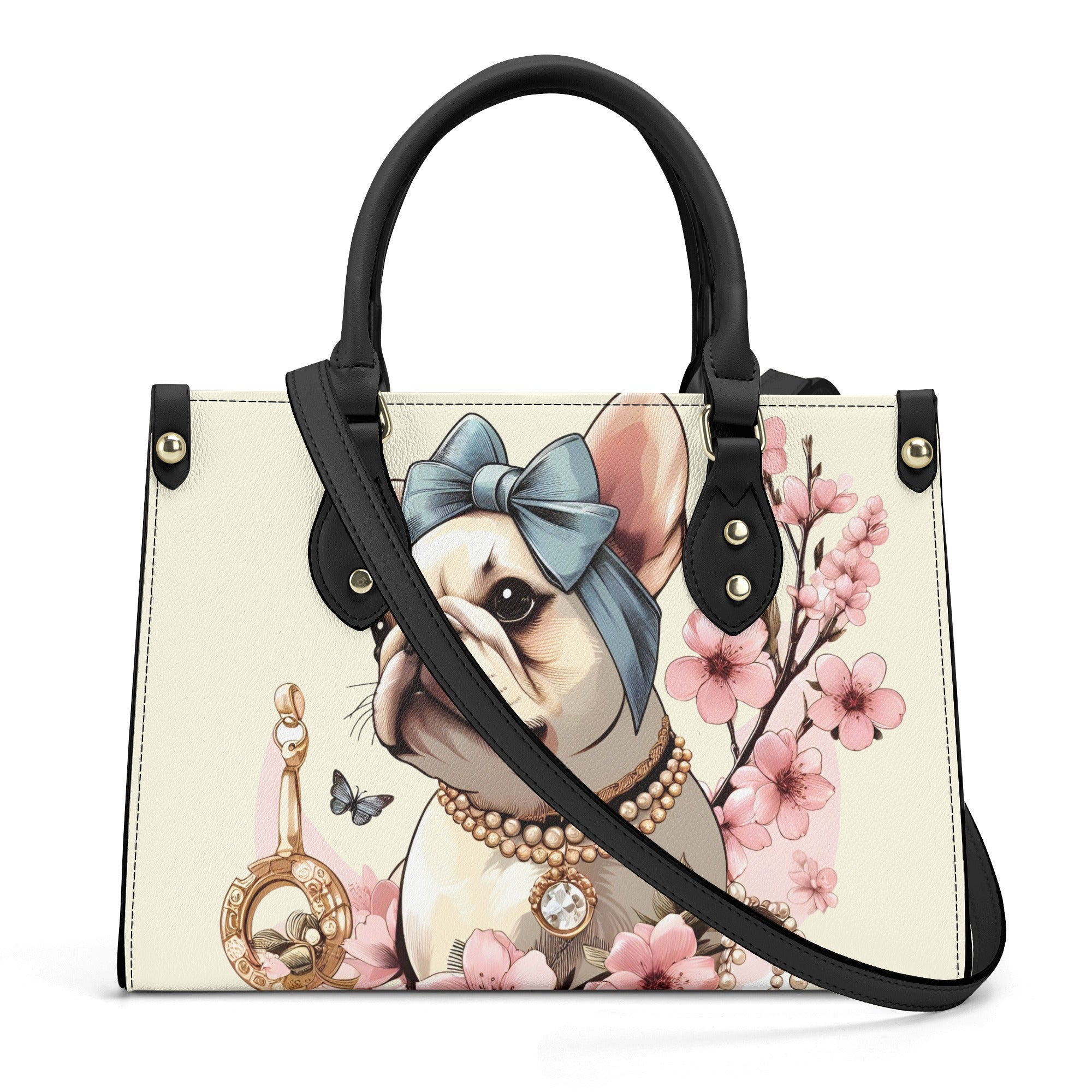 Stella French Bulldog Canvas Carryall for Frenchie Enthusiasts-fadou
