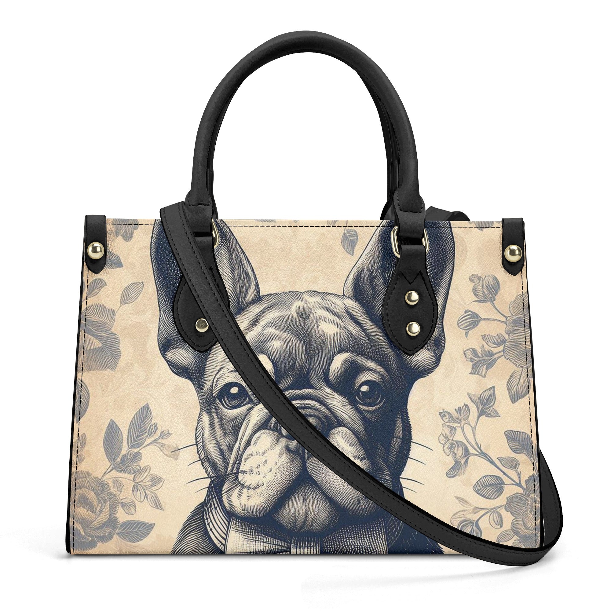Piper French Bulldog Canvas Carryall for Frenchie Enthusiasts-fadou