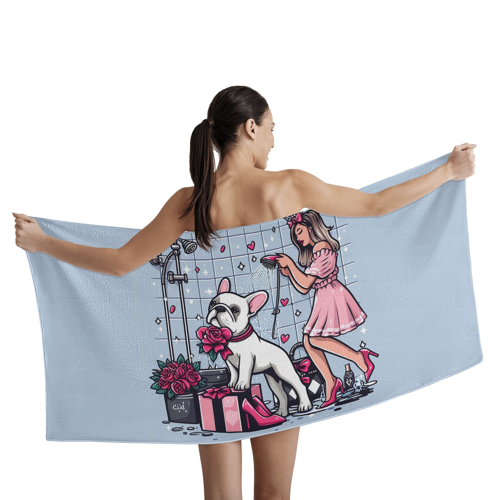 Lola - Bath Towel for French Bulldog Owners and Fans for Frenchies-fadou