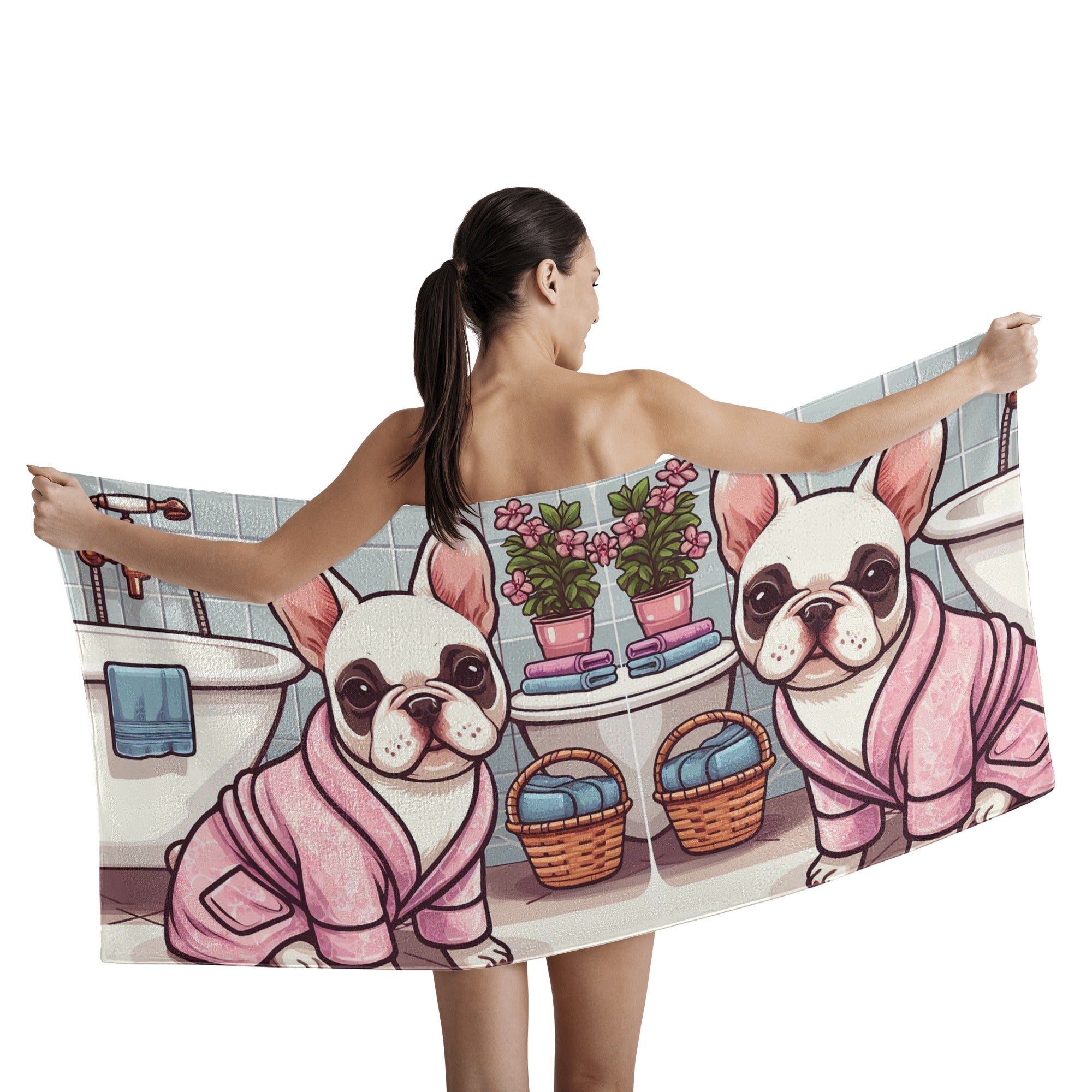 Roxy - Bath Towel for French Bulldog Owners and Fans for Frenchies-fadou
