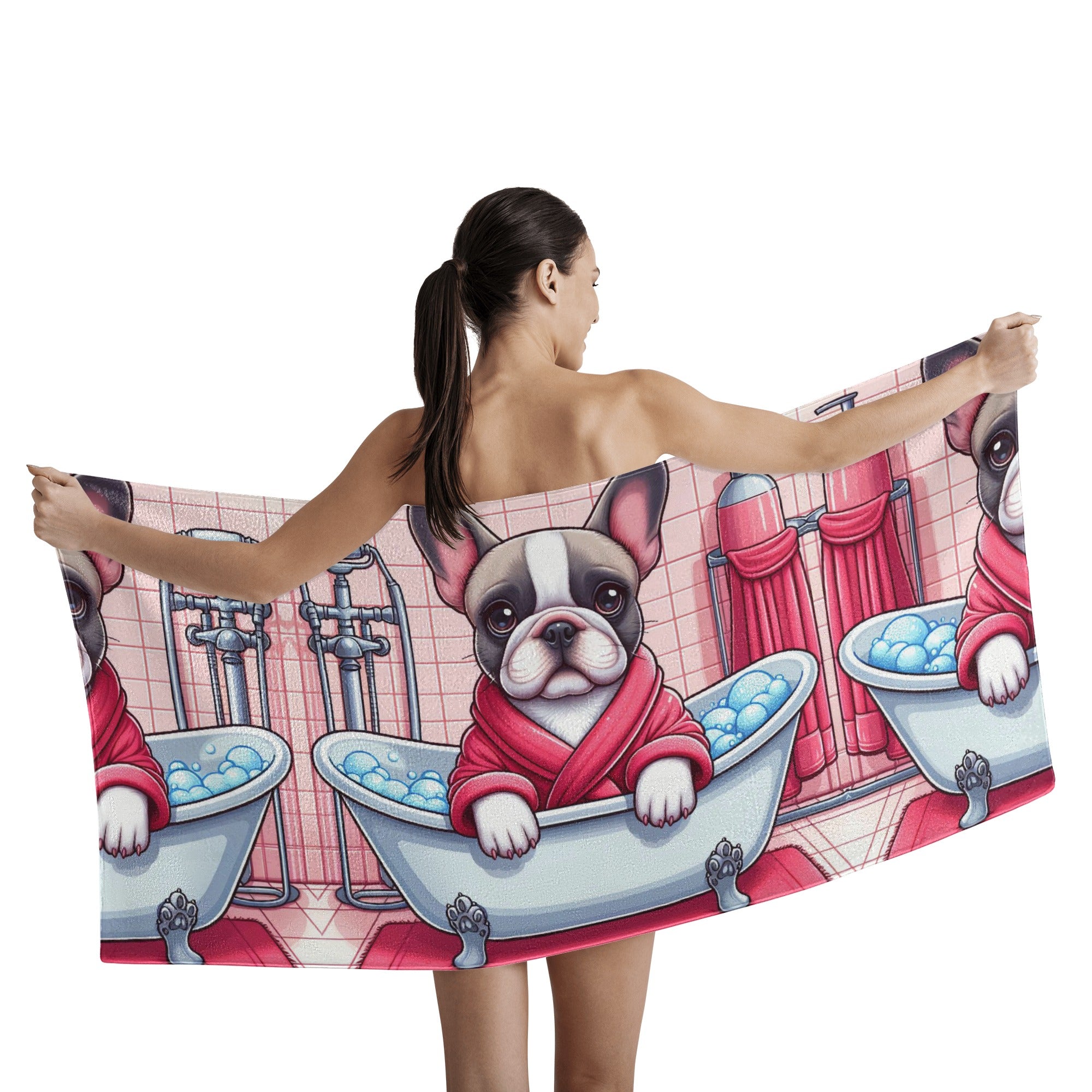 Piper - Bath Towel for French Bulldog Owners and Fans for Frenchies-fadou