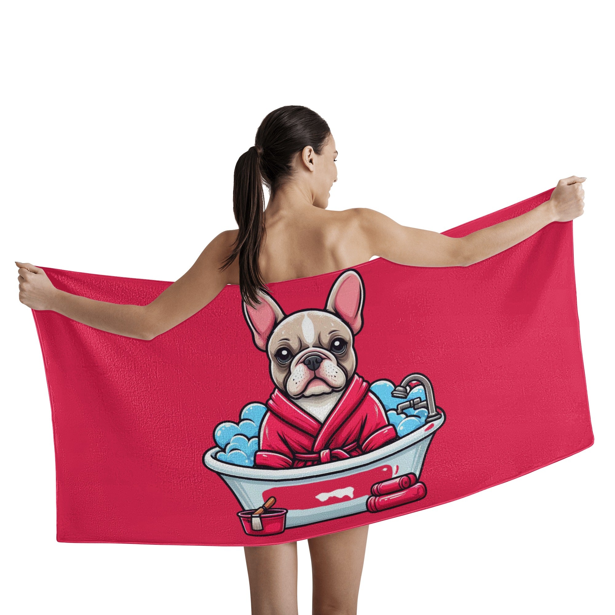 Lily - Bath Towel for French Bulldog Owners and Fans for Frenchies-fadou