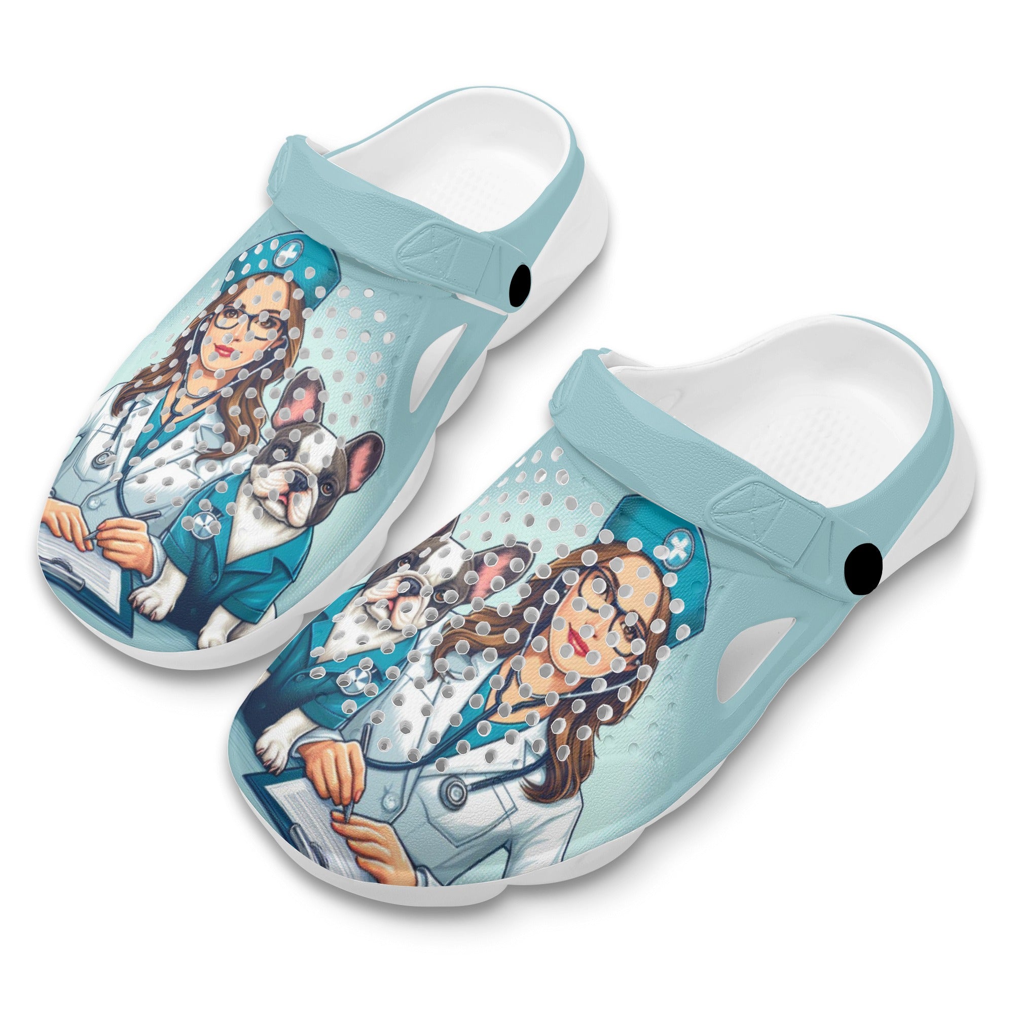 Gracie - Summer Hollow Out Clogs for Frenchie Enthusiasts-fadou