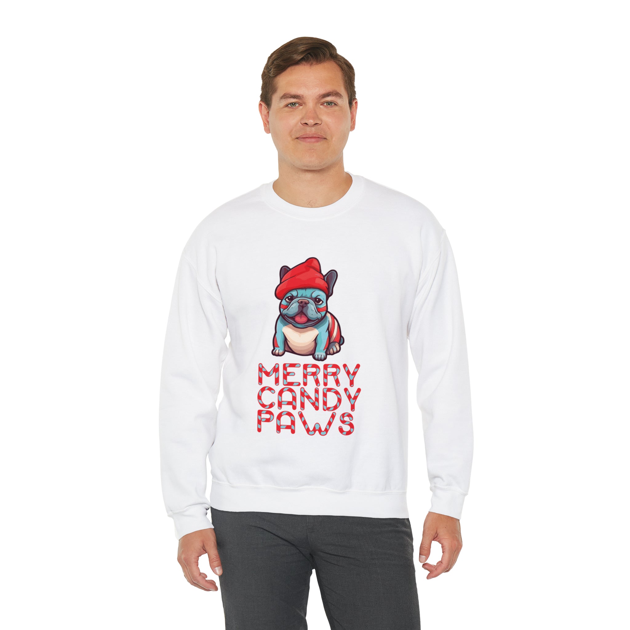 Candy French Bulldog Fleece Hoodie for Frenchie Enthusiasts-fadou
