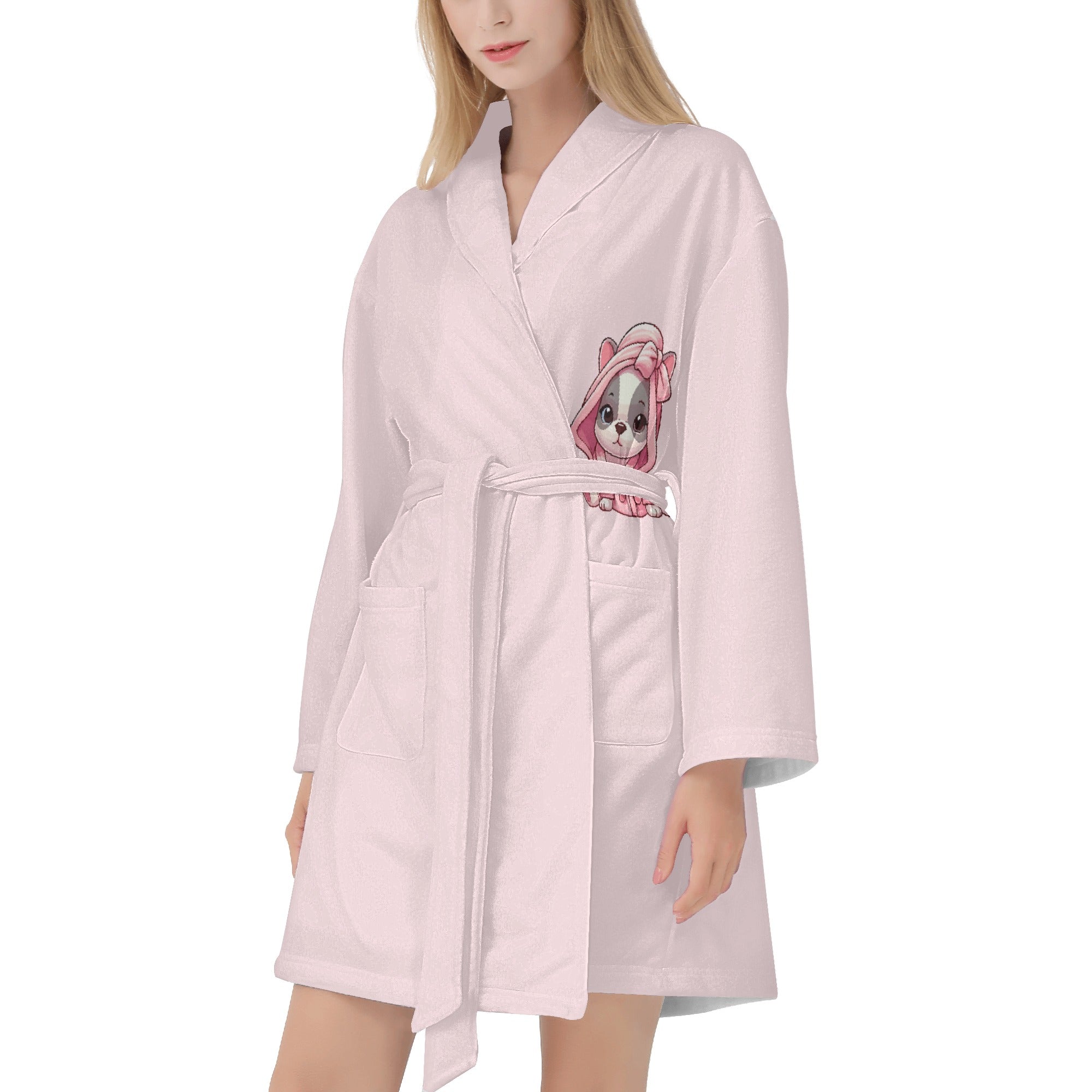 Hazel French Bulldog Cozy Robe for Frenchie Enthusiasts-fadou