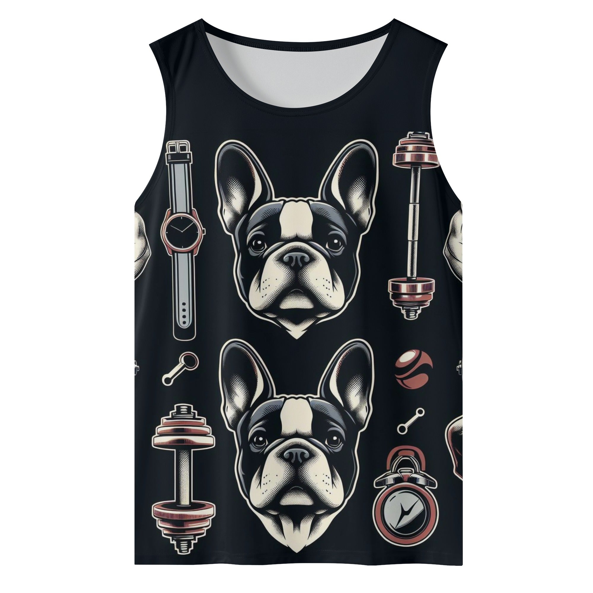Kobe French Bulldog Muscle Tank for Frenchie Enthusiasts-fadou