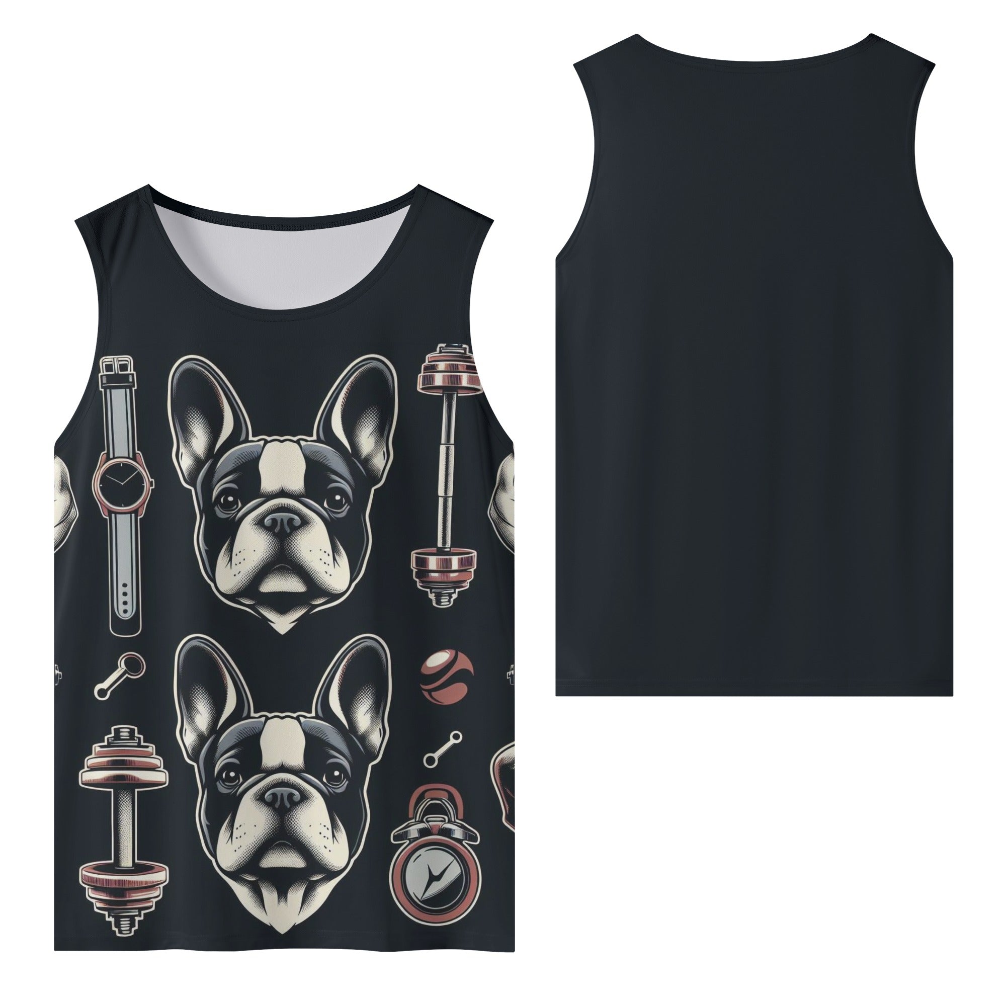 Kobe French Bulldog Muscle Tank for Frenchie Enthusiasts-fadou