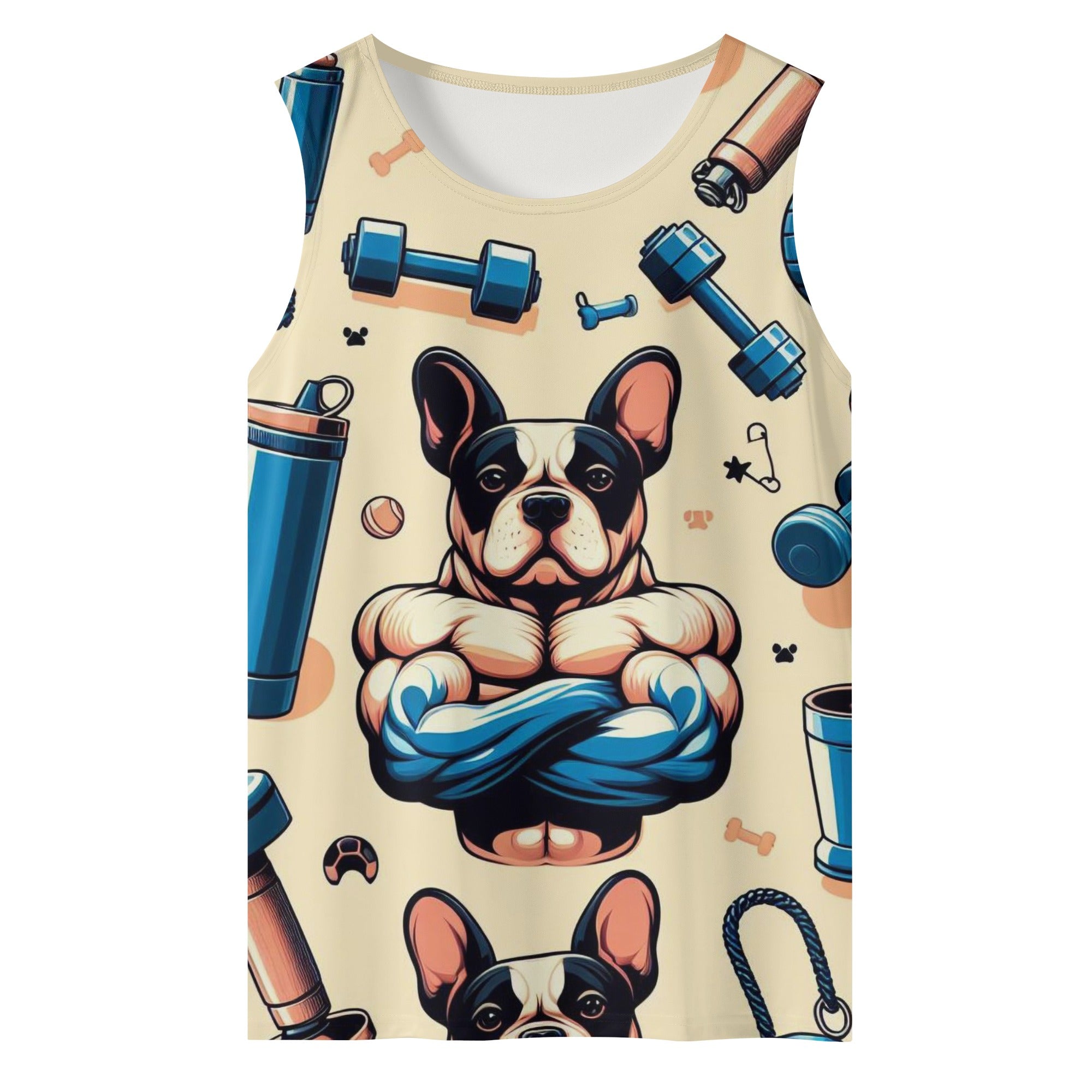 Chandler French Bulldog Sleeveless Tee for Bulldog Owners-fadou