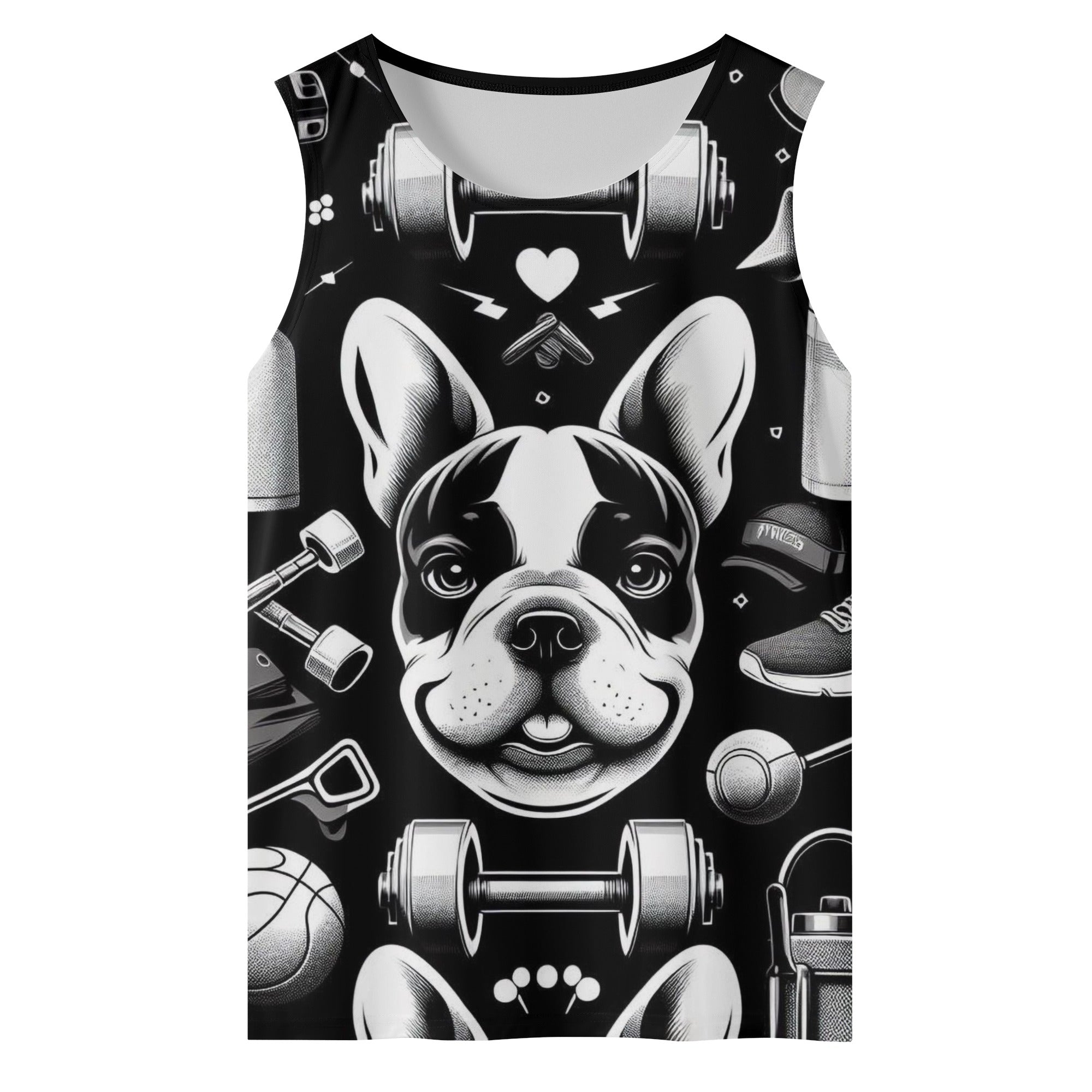 Lucky French Bulldog Muscle Tank for Frenchie Enthusiasts-fadou