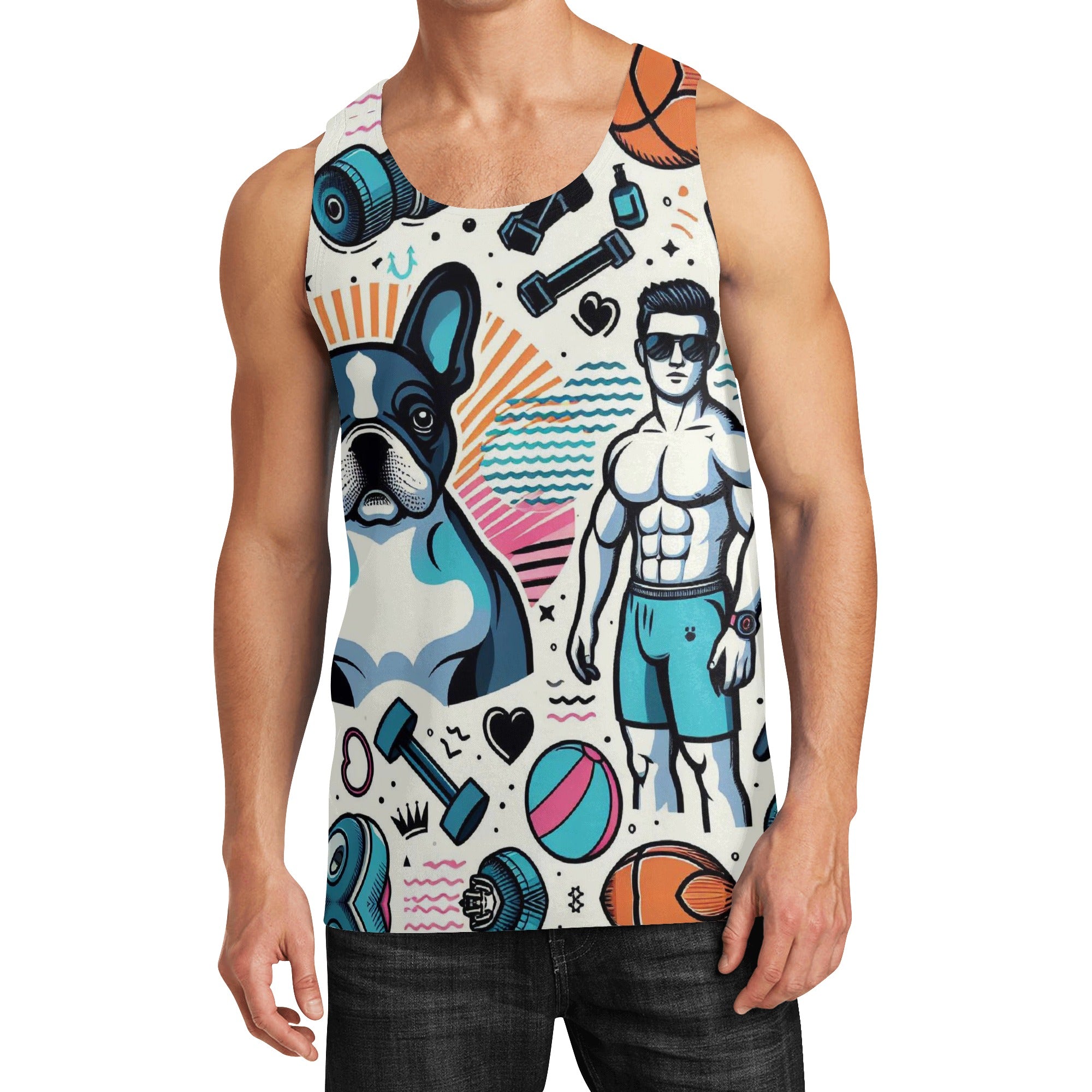 Ollie French Bulldog Summer Tank for Frenchie Enthusiasts-fadou