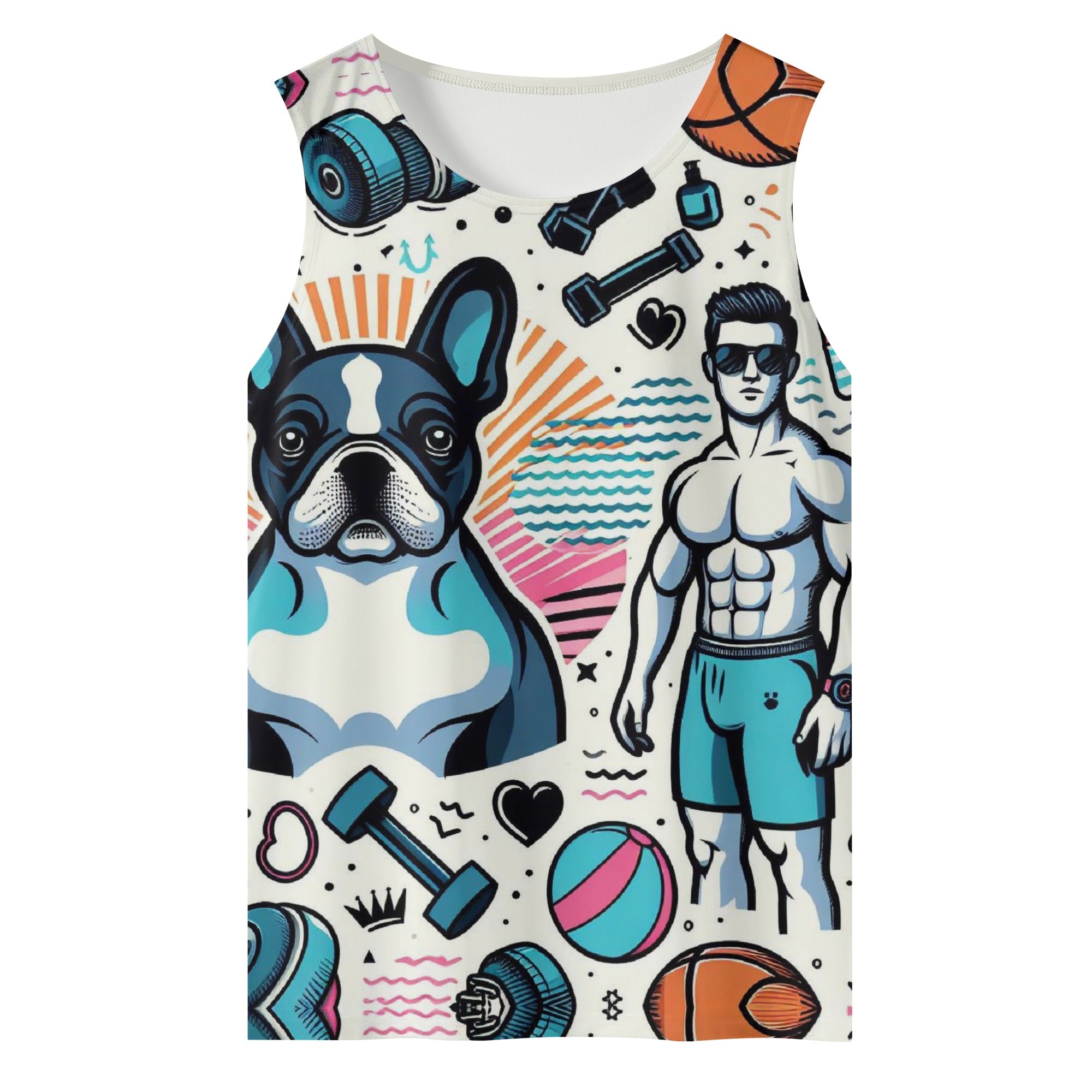 Ollie French Bulldog Summer Tank for Frenchie Enthusiasts-fadou