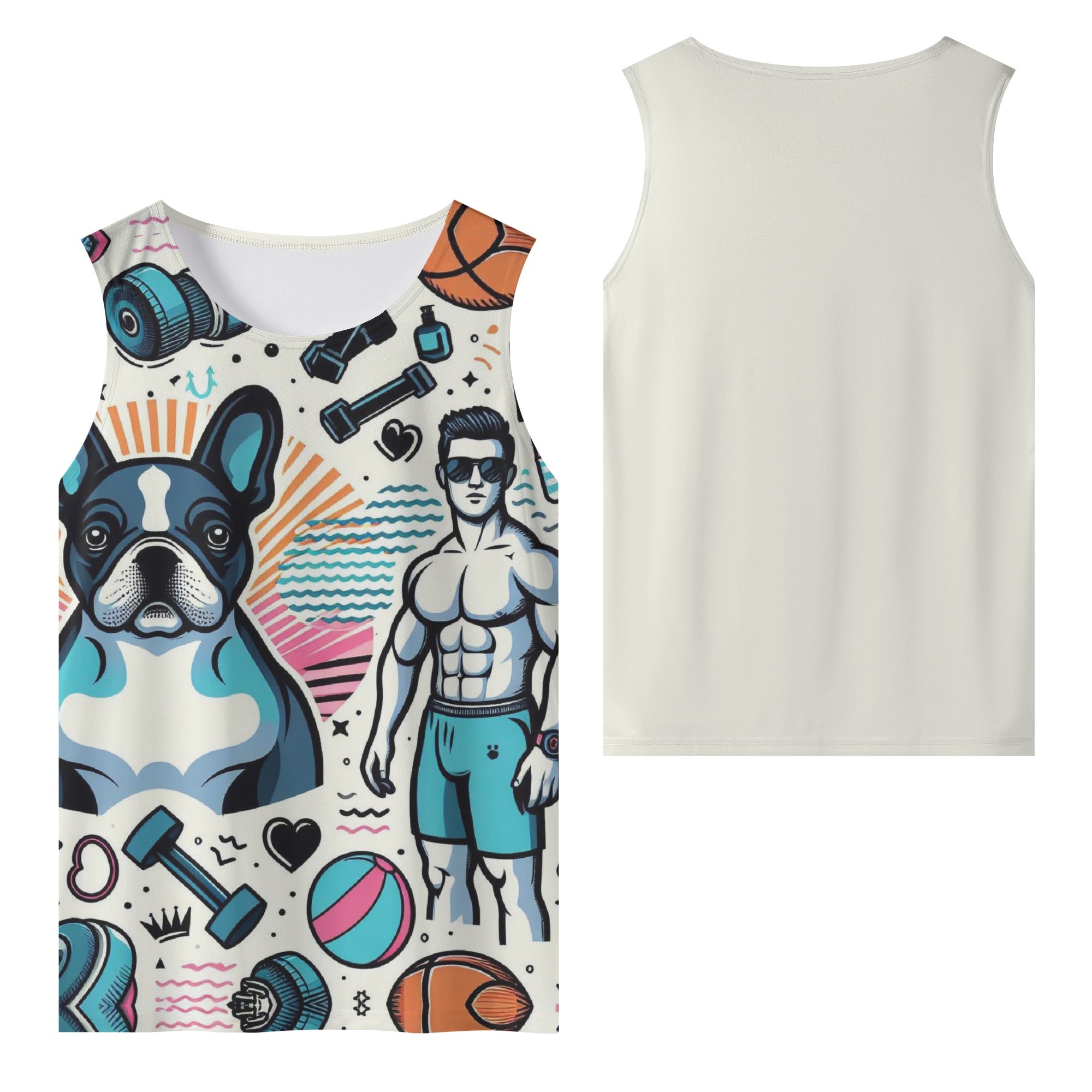 Ollie French Bulldog Summer Tank for Frenchie Enthusiasts-fadou